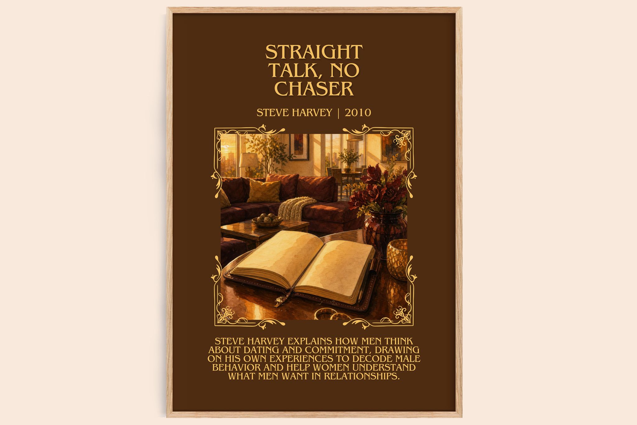 Straight Talk, No Chaser Minimalist Book Poster by Steve Harvey