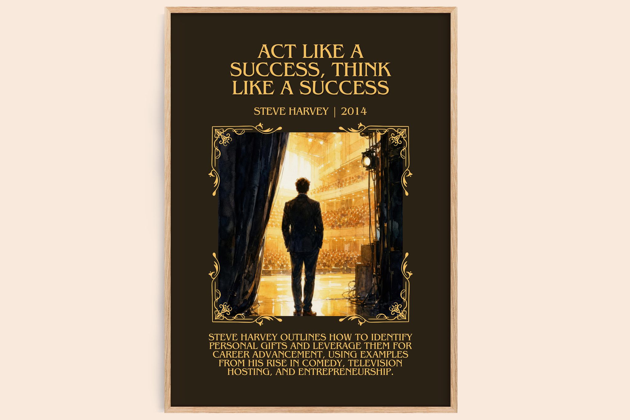 Act Like a Success, Think Like a Success Minimalist Book Poster by Steve Harvey