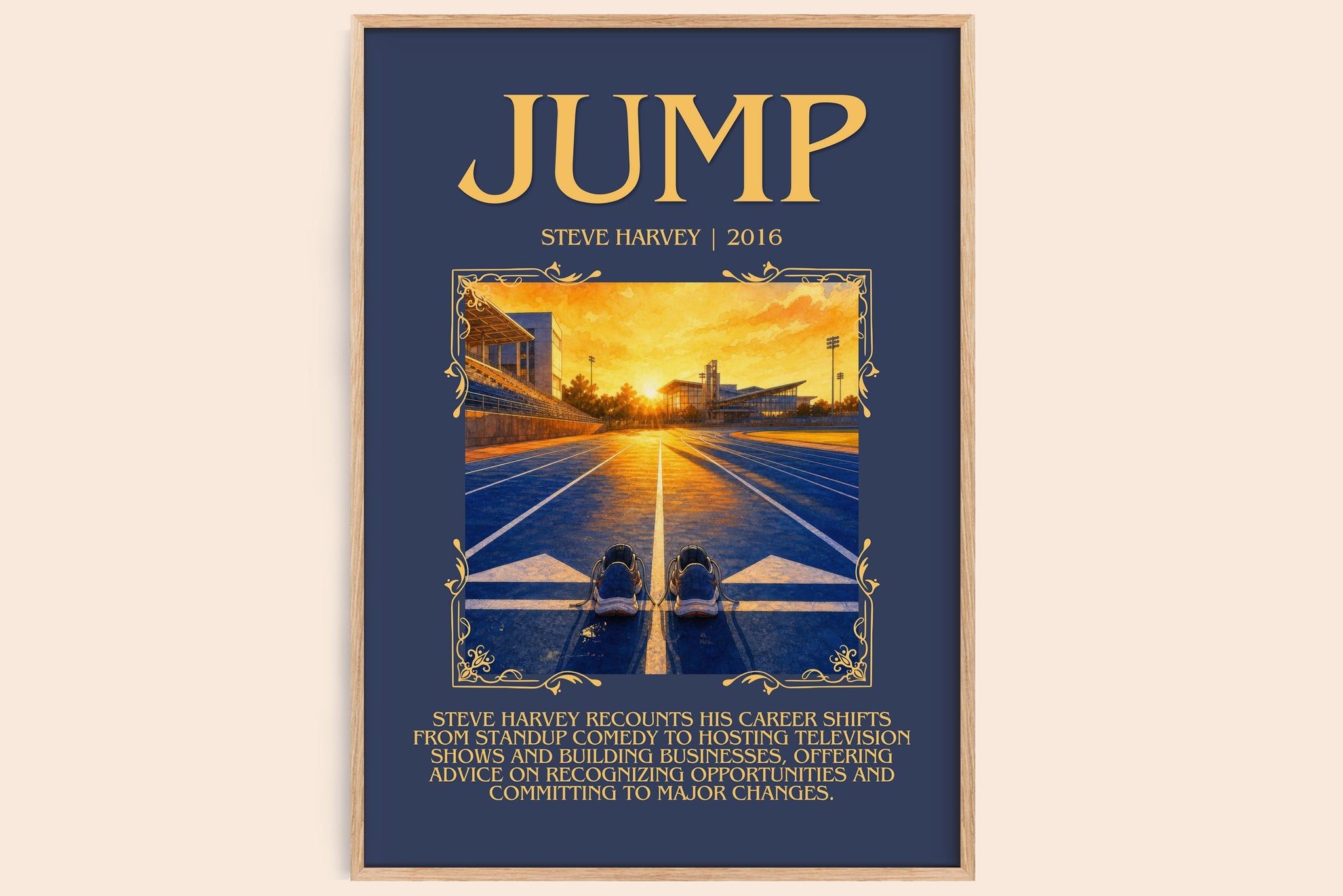 Jump Minimalist Book Poster by Steve Harvey