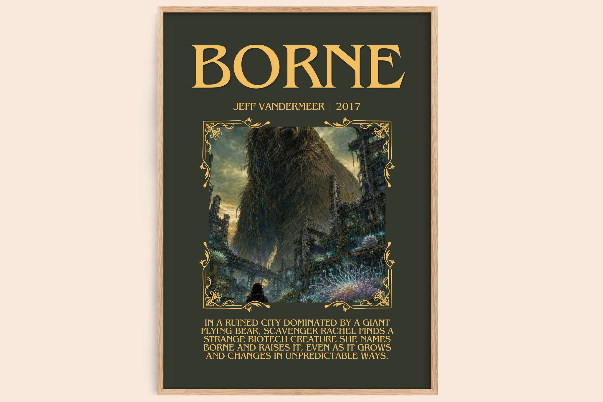 Borne Minimalist Book Poster by Jeff VanderMeer