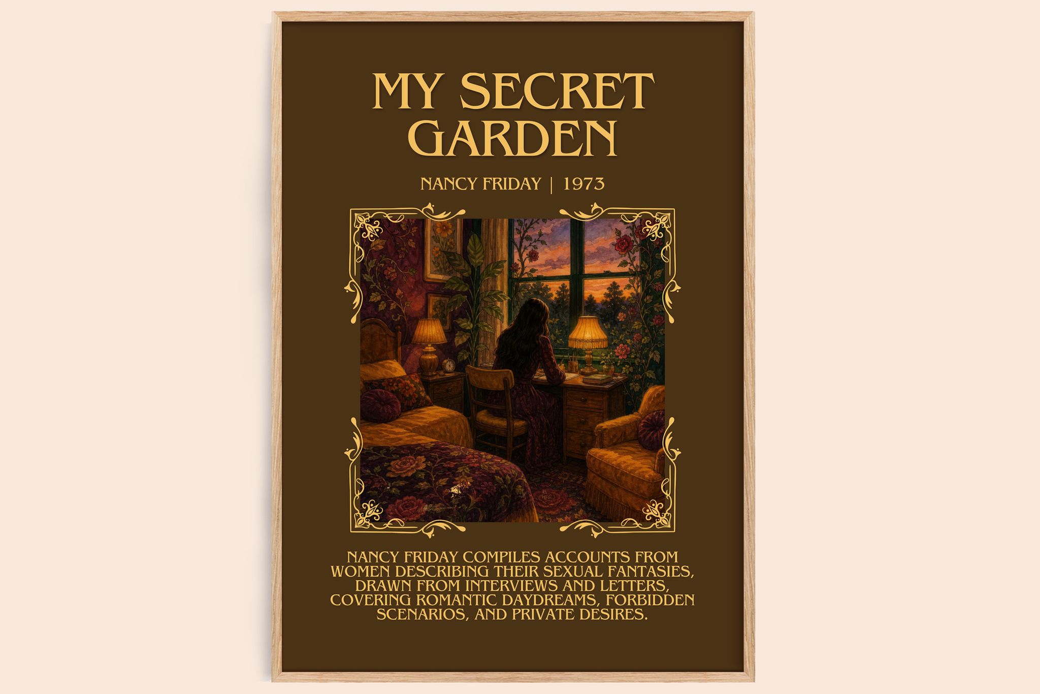 My Secret Garden Minimalist Book Poster by Nancy Friday