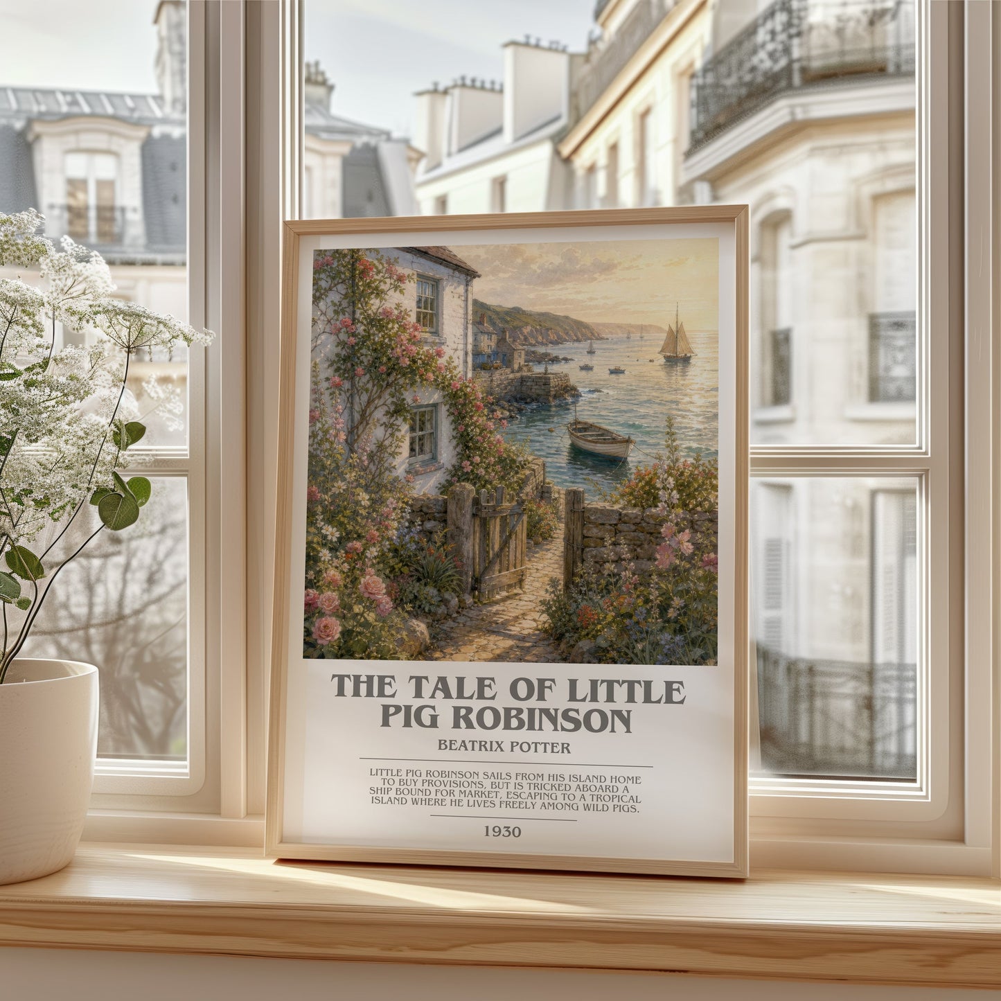 The Tale Of Little Pig Robinson bookish poster colour and style options – Beatrix Potter book art