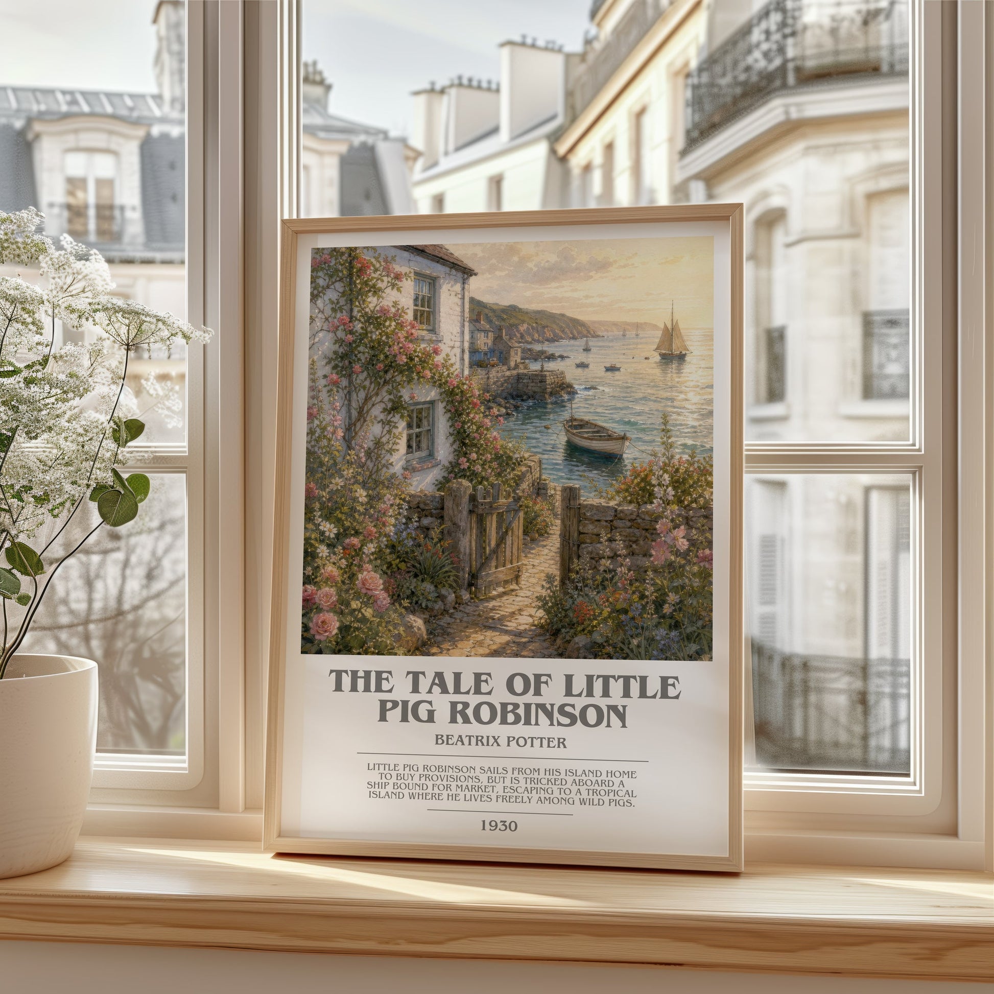 The Tale Of Little Pig Robinson bookish poster colour and style options – Beatrix Potter book art