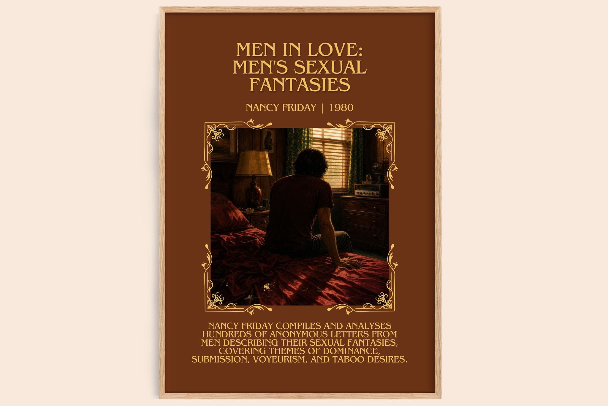 Men in Love: Men's Sexual Fantasies Minimalist Book Poster by Nancy Friday