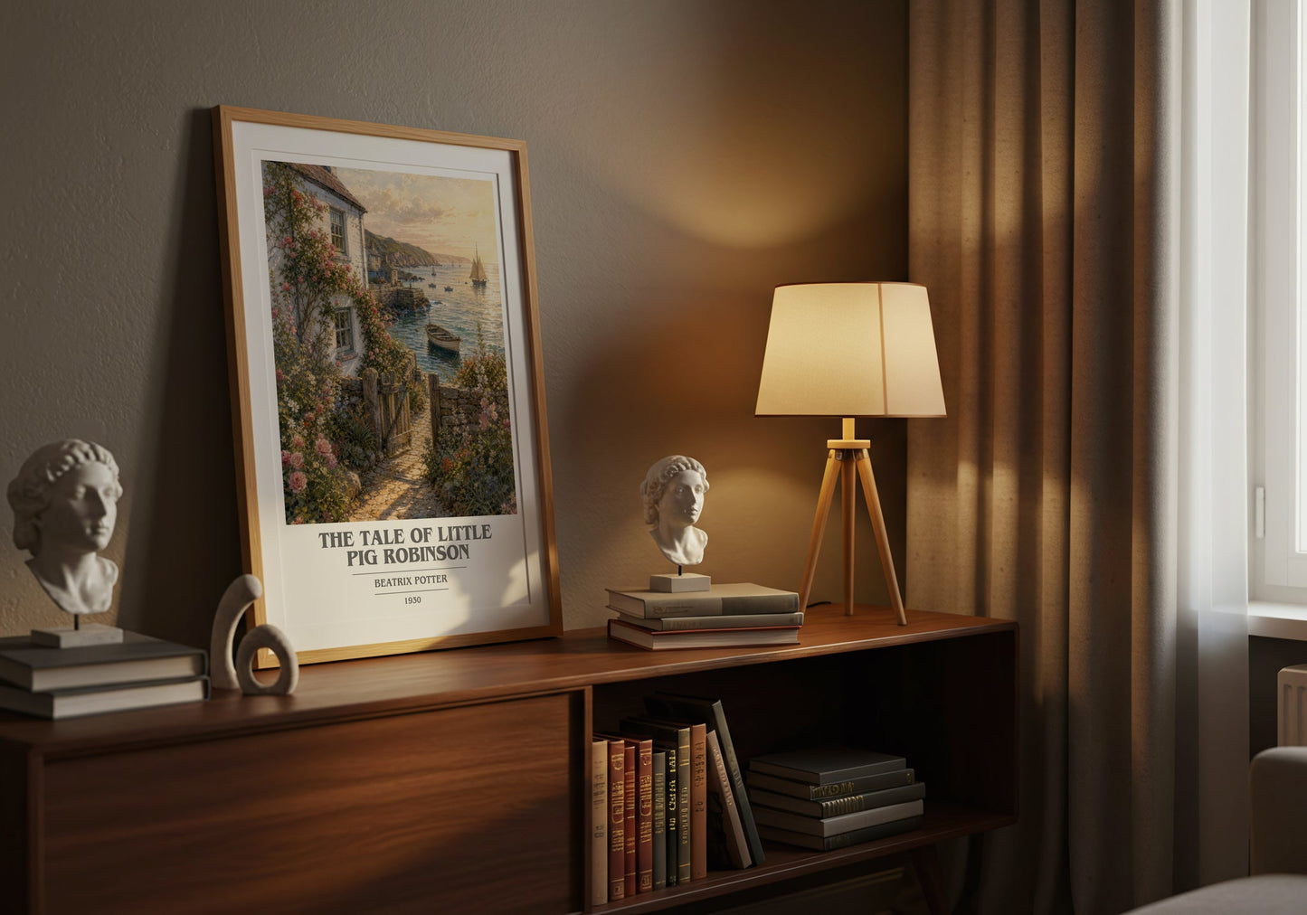 The Tale Of Little Pig Robinson book cover book poster framed on wall – childrens wall art