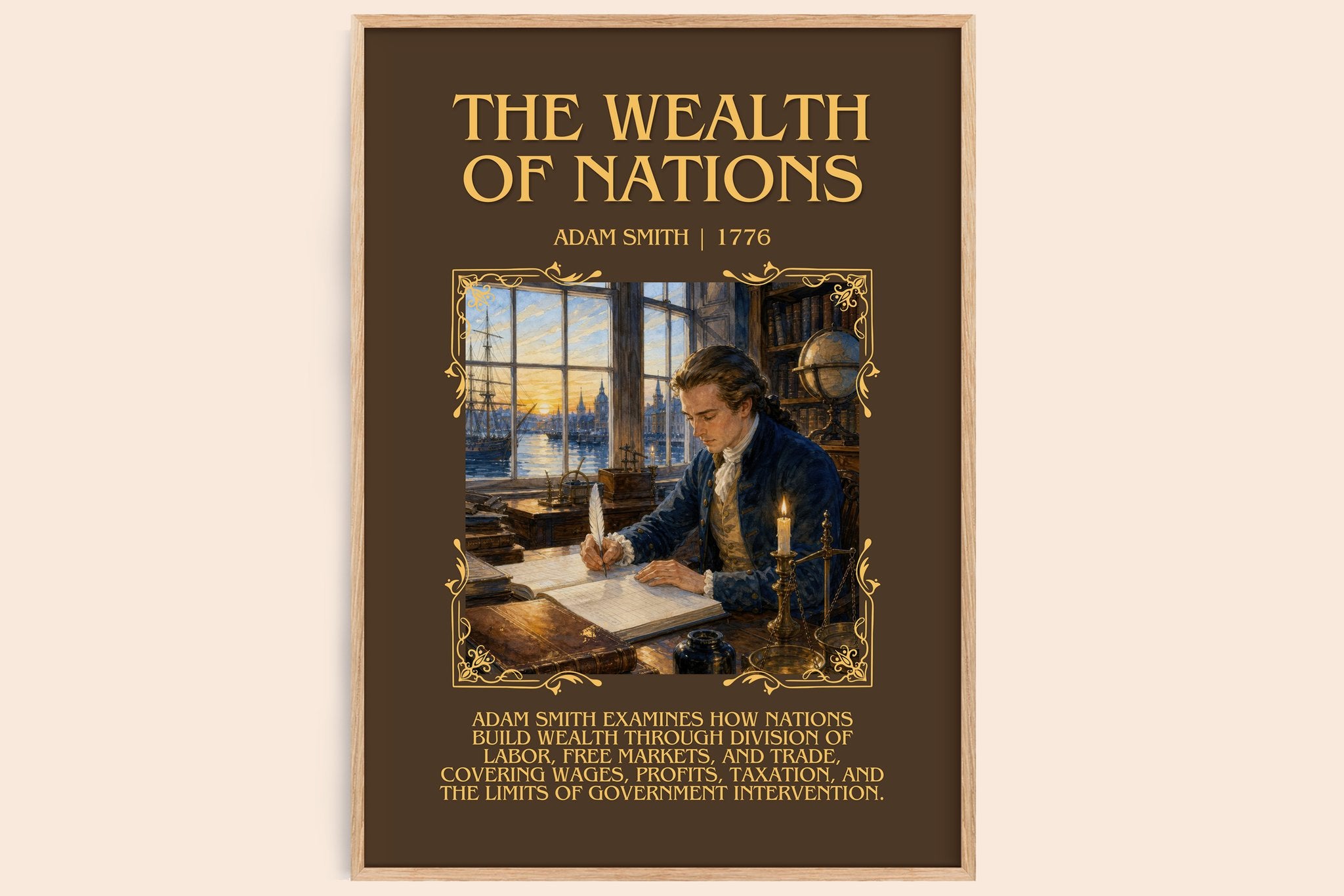 The Wealth of Nations Minimalist Book Poster by Adam Smith