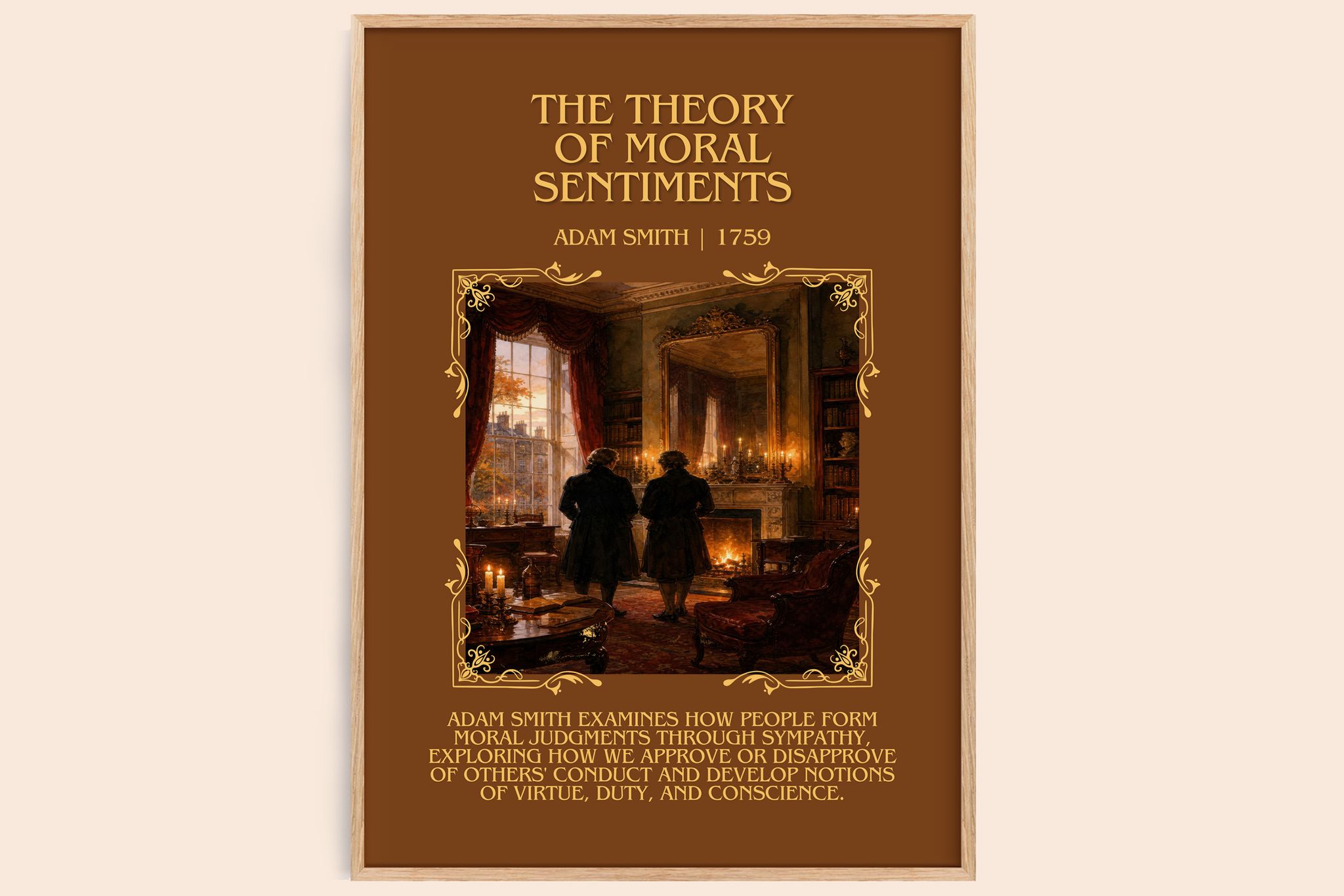 The theory of moral sentiments Minimalist Book Poster by Adam Smith
