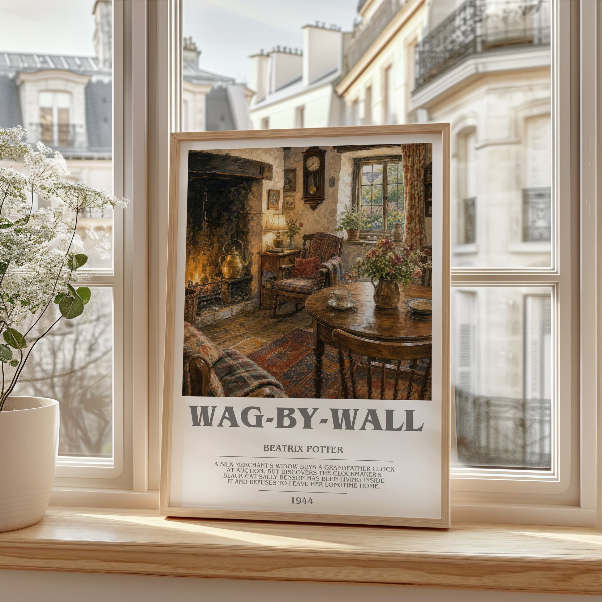 Wag-By-Wall bookish poster colour and style options – Beatrix Potter book art