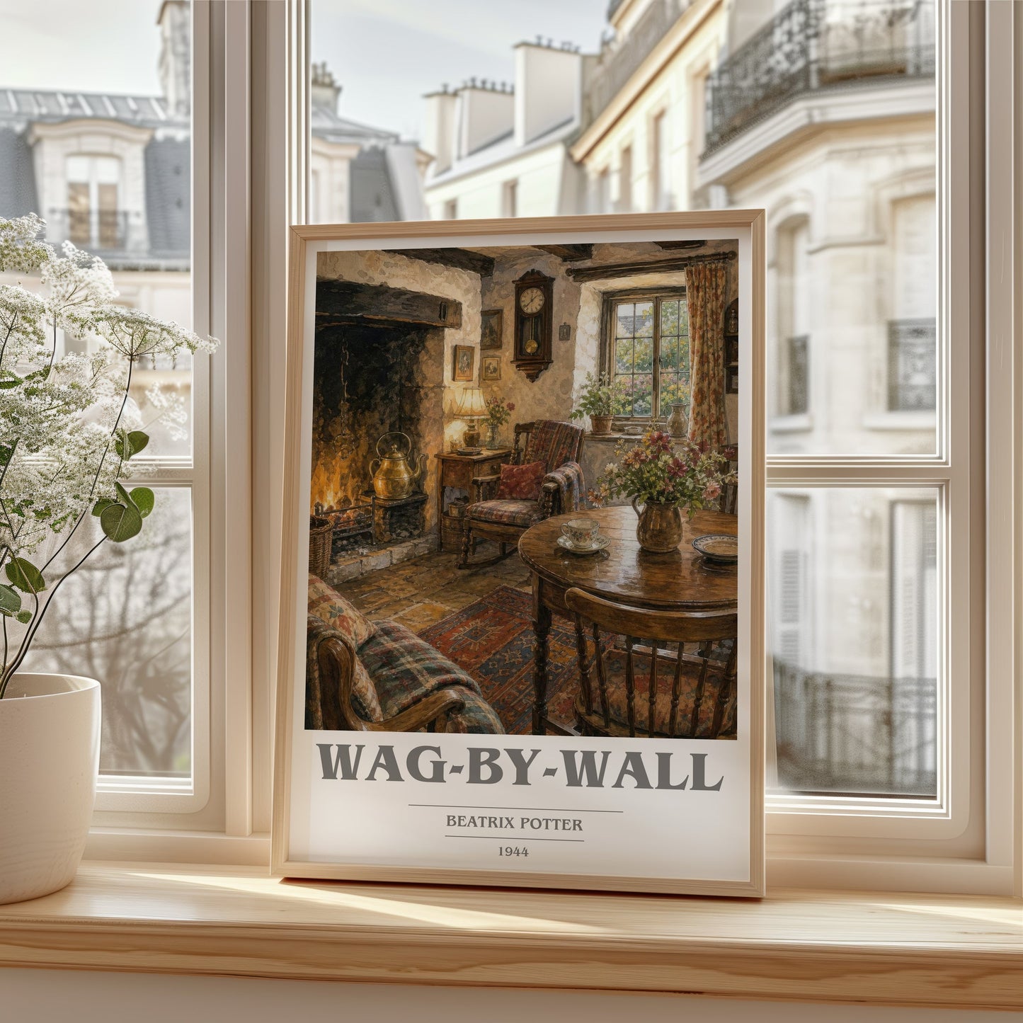 Wag-By-Wall book cover poster colour and style options – Beatrix Potter book art