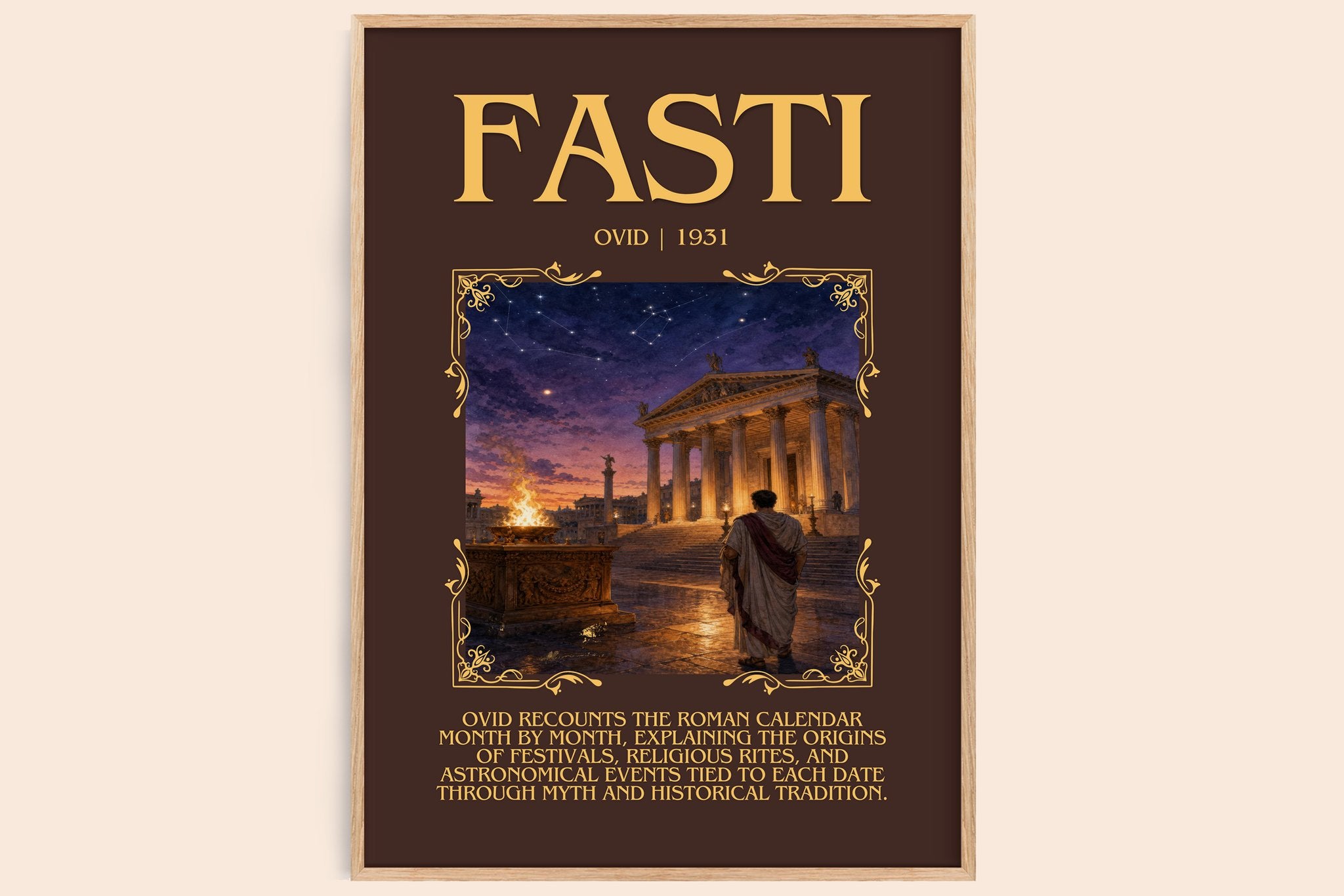 Fasti Minimalist Book Poster by Ovid
