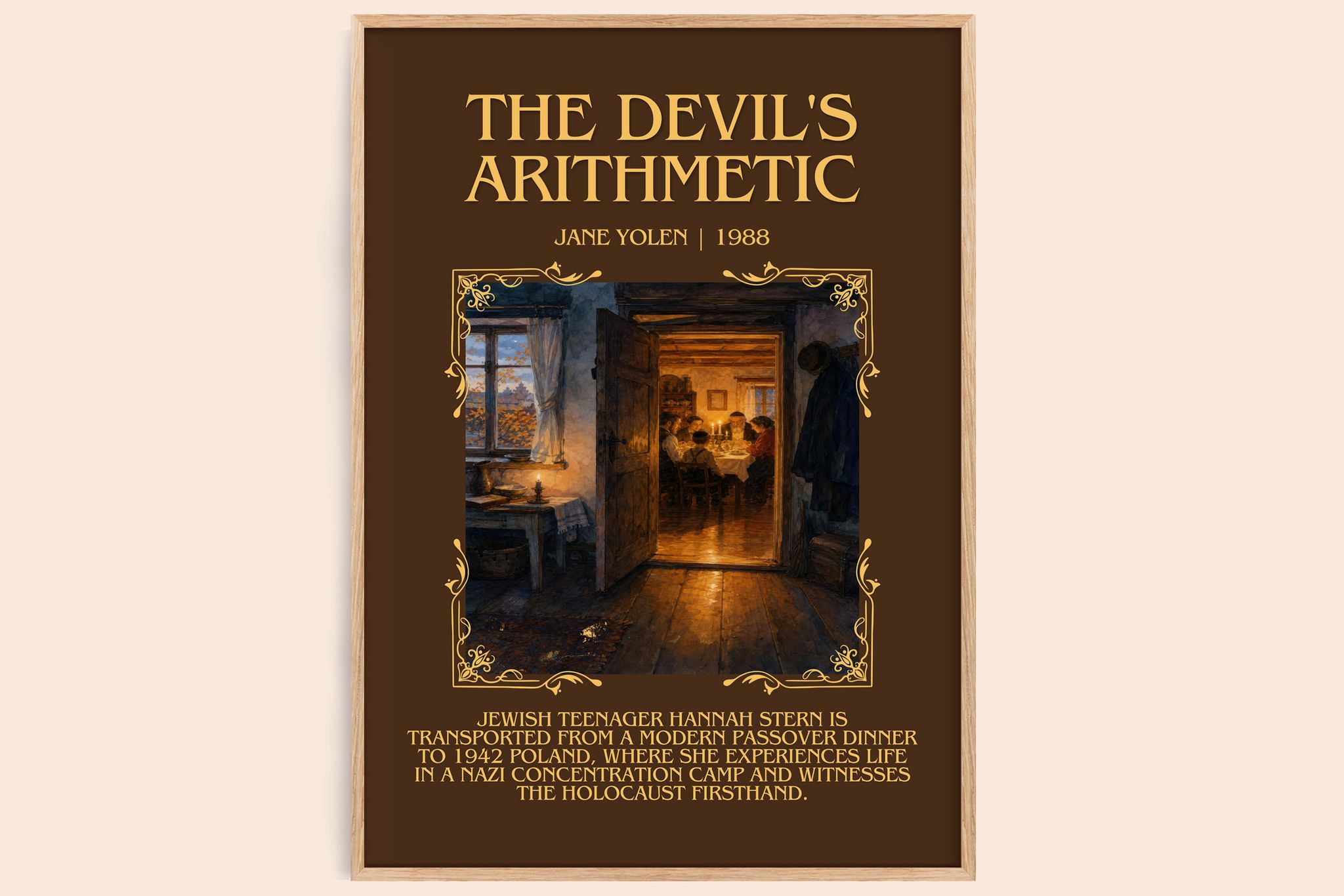 The devil's arithmetic Minimalist Book Poster by Jane Yolen
