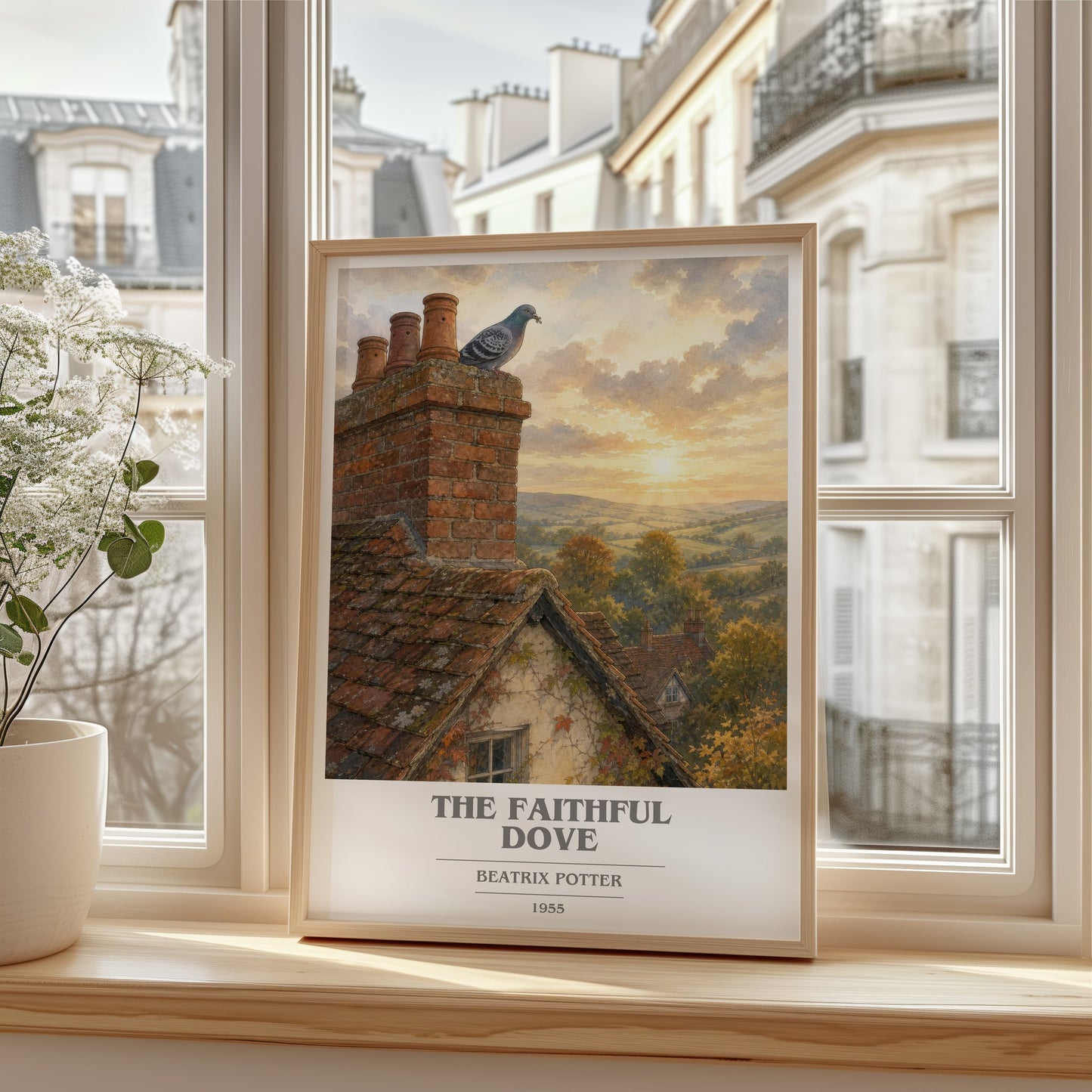 The Faithful Dove book cover poster colour and style options – Beatrix Potter book art