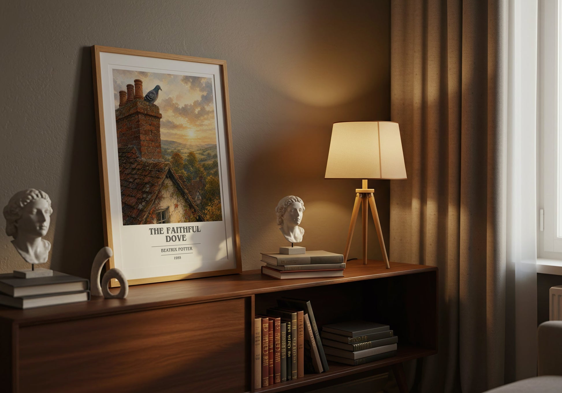 The Faithful Dove book cover book poster framed on wall – childrens wall art
