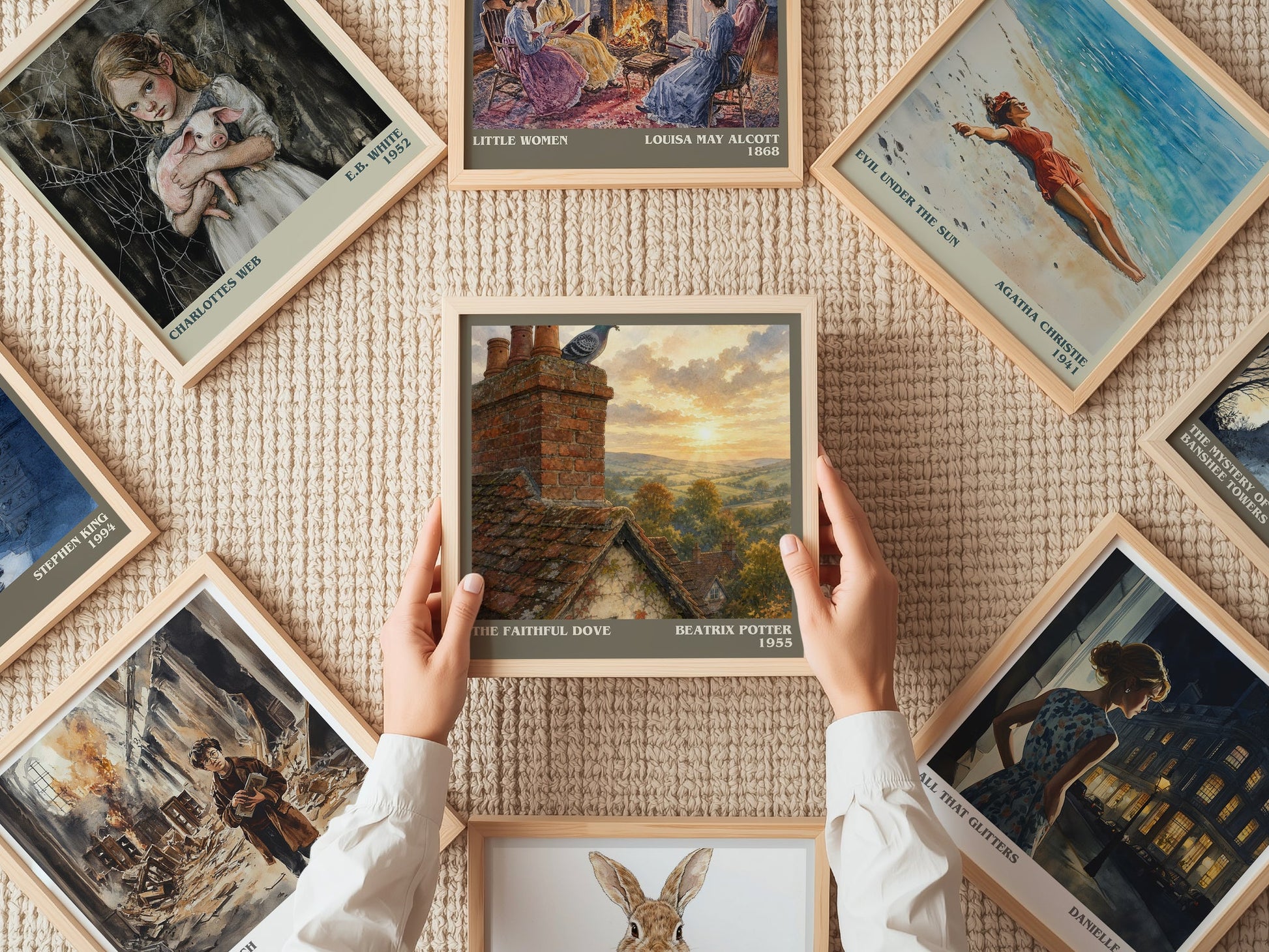 The Faithful Dove literary book poster framed on wall – childrens wall art