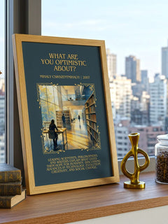 What Are You Optimistic About? Minimalist Book Poster – M. – image 3