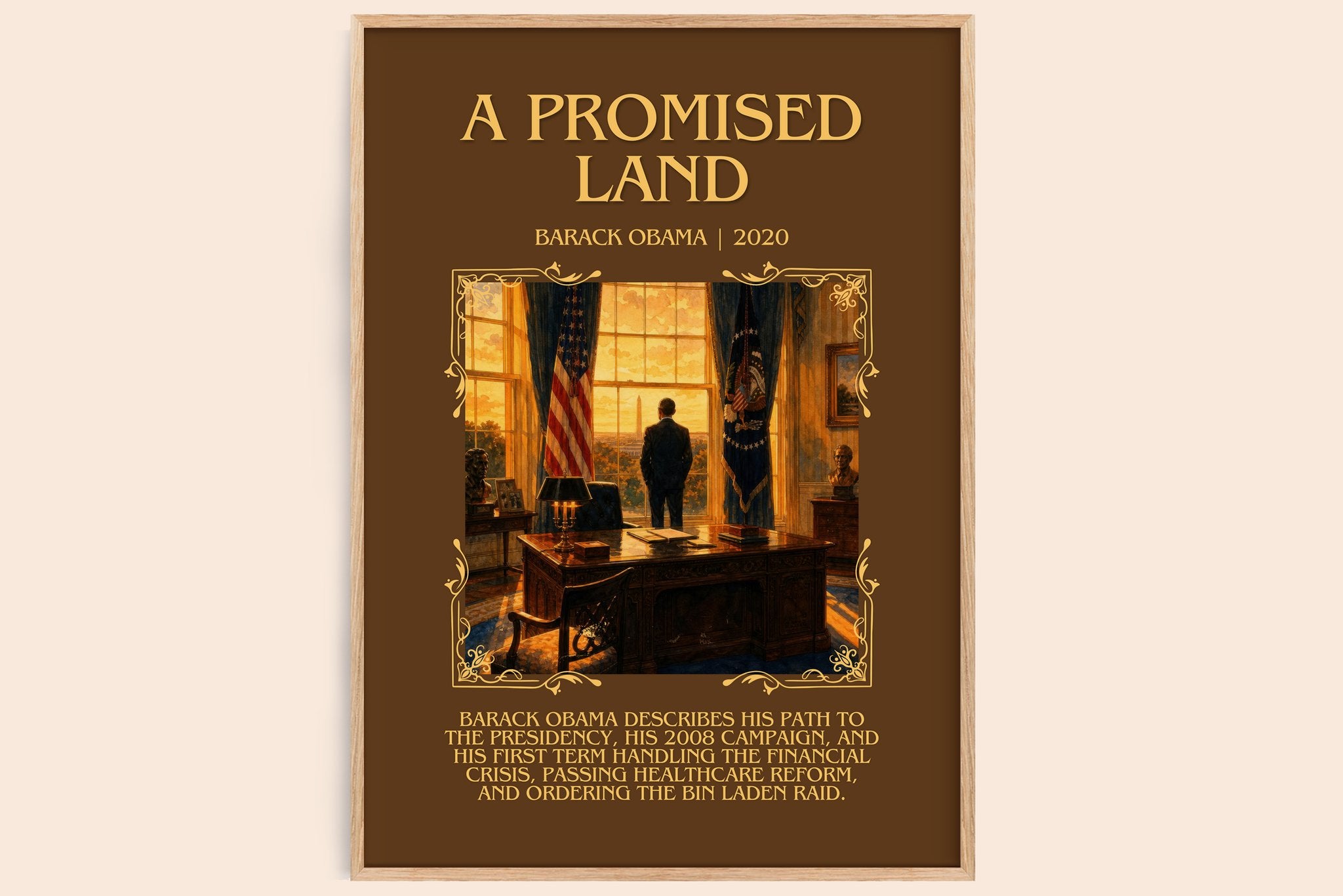 A Promised Land Minimalist Book Poster by Barack Obama