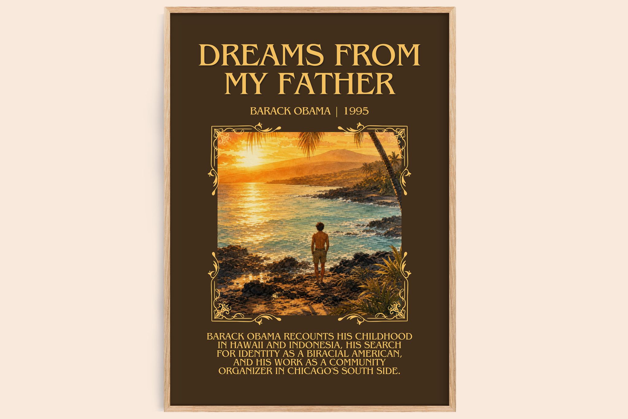 Dreams from My Father Minimalist Book Poster by Barack Obama