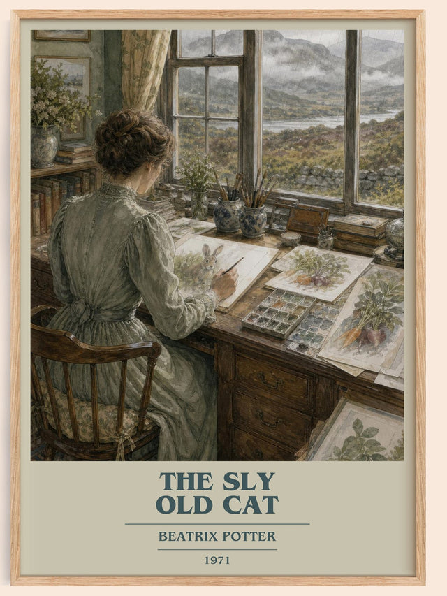 The Sly Old Cat Book Cover Poster by Beatrix Potter