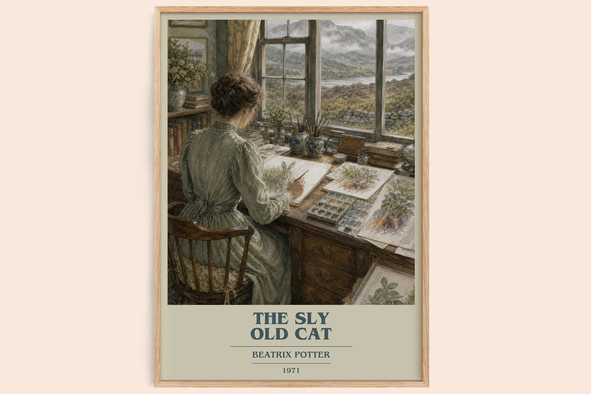 The Sly Old Cat Book Cover Poster by Beatrix Potter