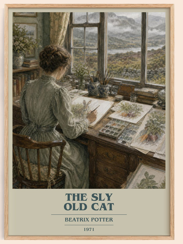 The Sly Old Cat Book Cover Poster by Beatrix Potter