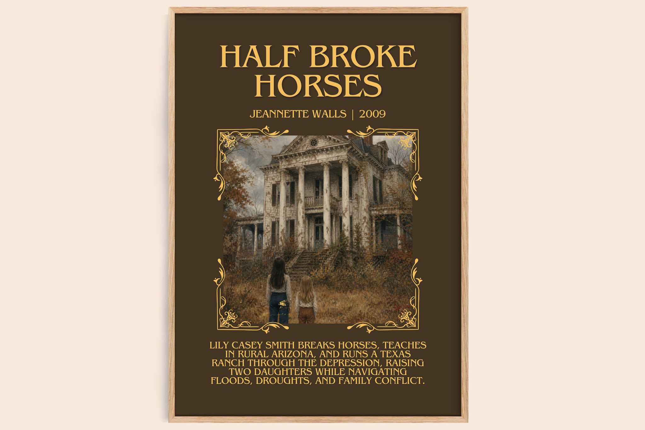 Half broke horses Minimalist Book Poster by Jeannette Walls