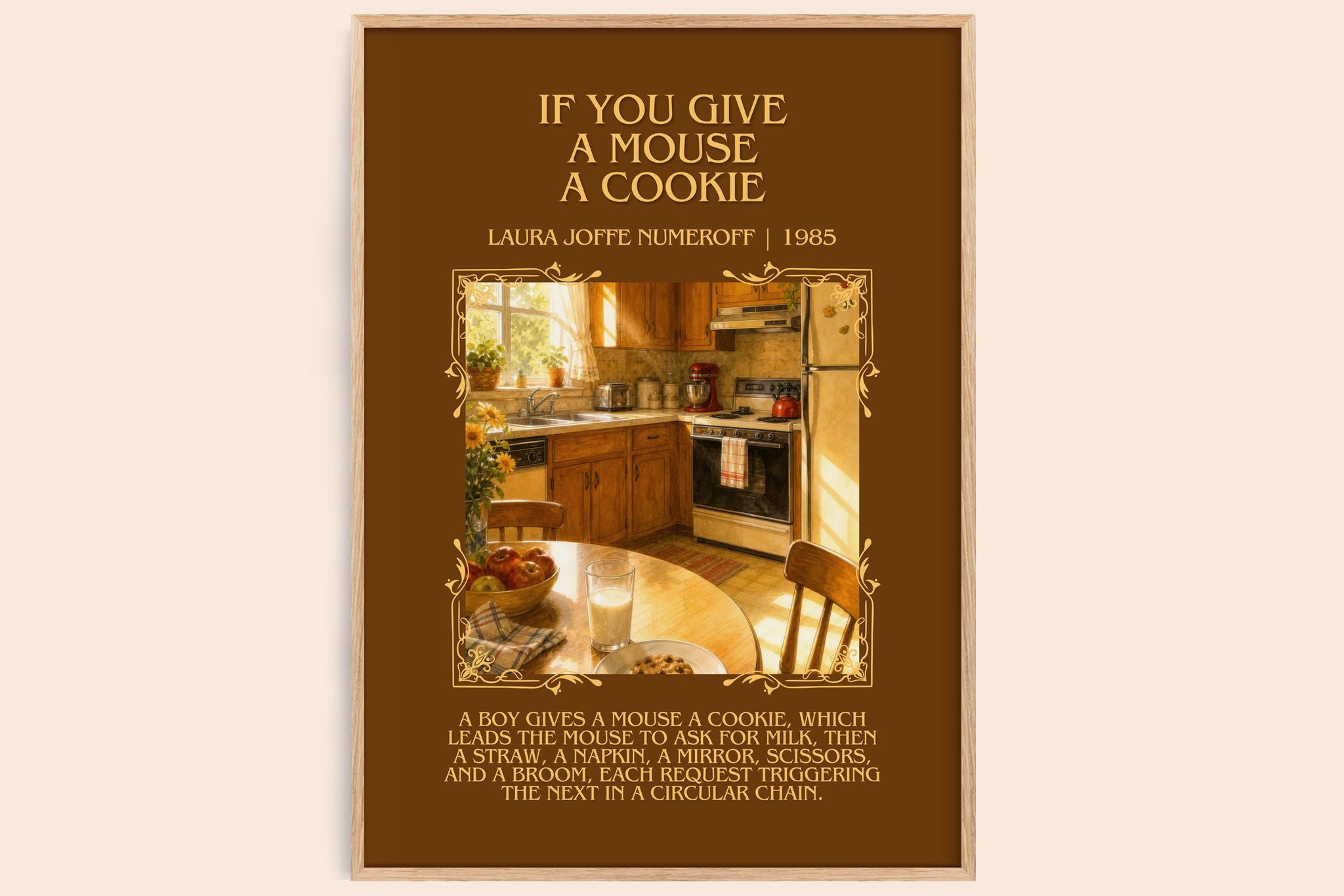 If You Give a Mouse a Cookie Minimalist Book Poster by L. Numeroff