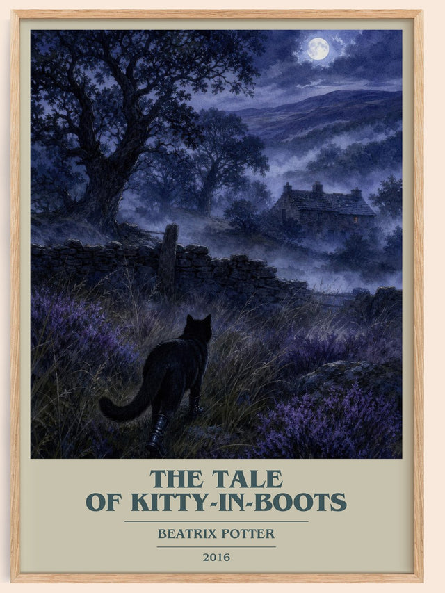 The Tale Of Kitty-In-Boots Book Cover Poster by Beatrix Potter