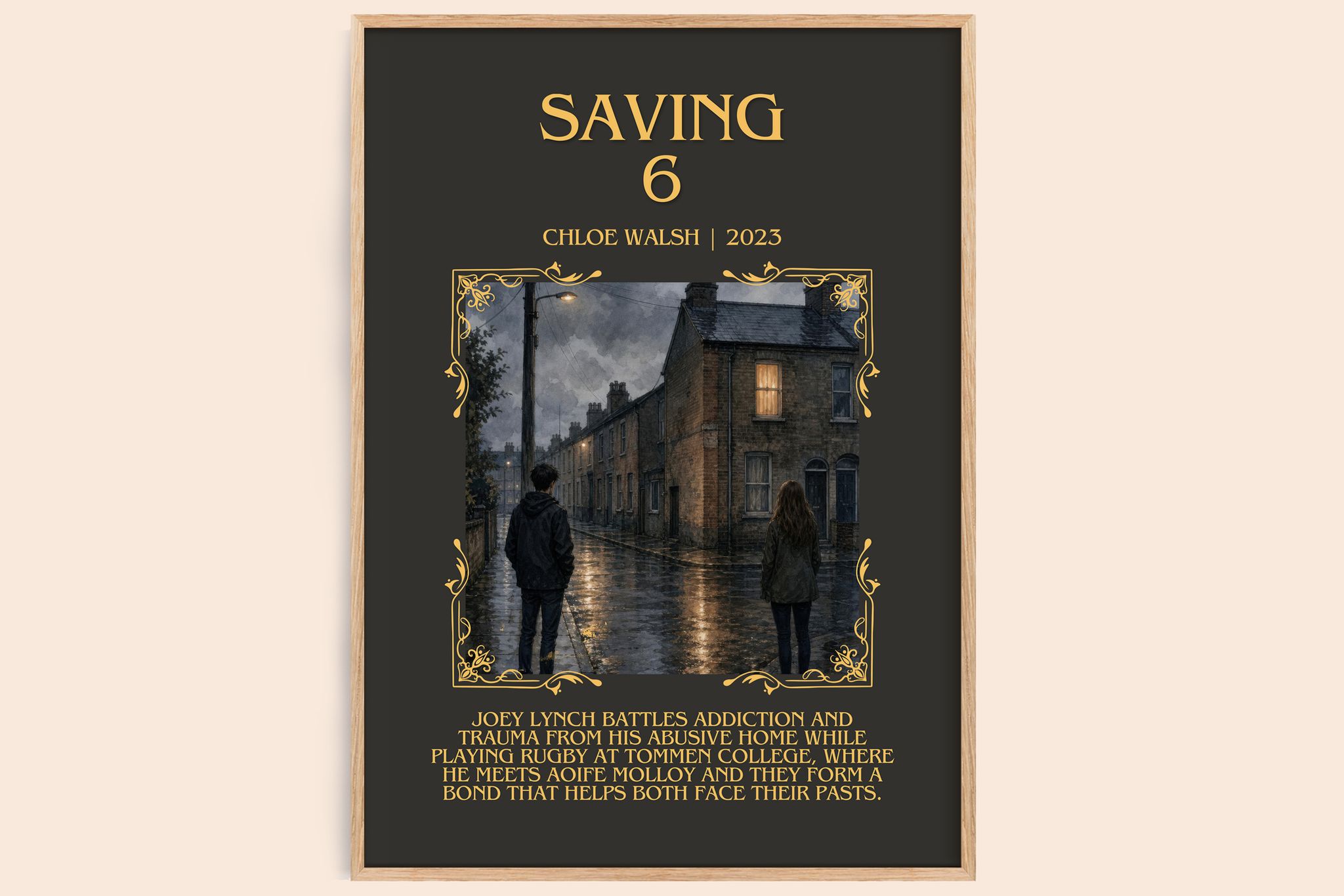 Saving 6 Minimalist Book Poster by Chloe Walsh