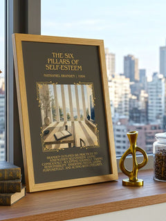 six pillars of self-esteem Minimalist Book Poster by Nathaniel Branden – image 3