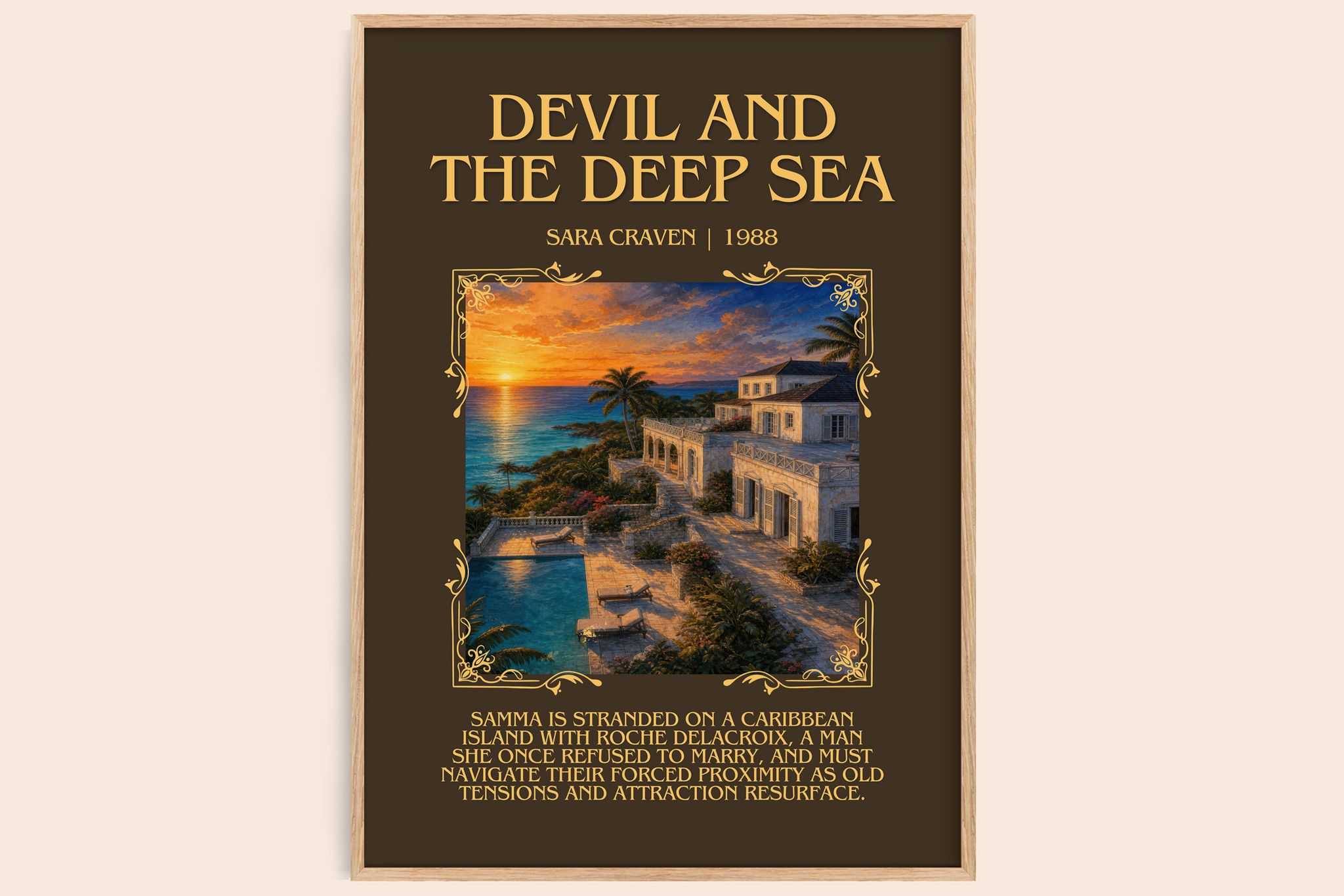 Devil and the Deep Sea Minimalist Book Poster by Sara Craven