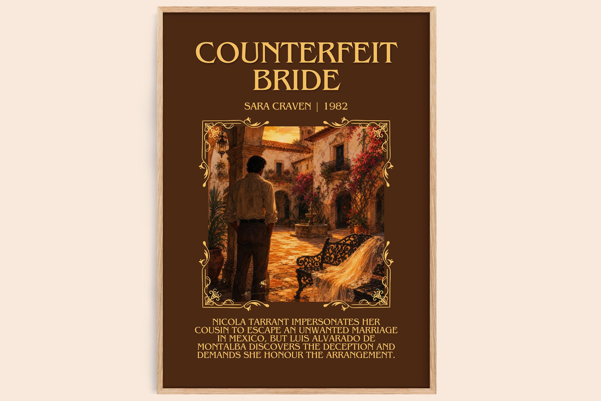 Counterfeit Bride Minimalist Book Poster by Sara Craven