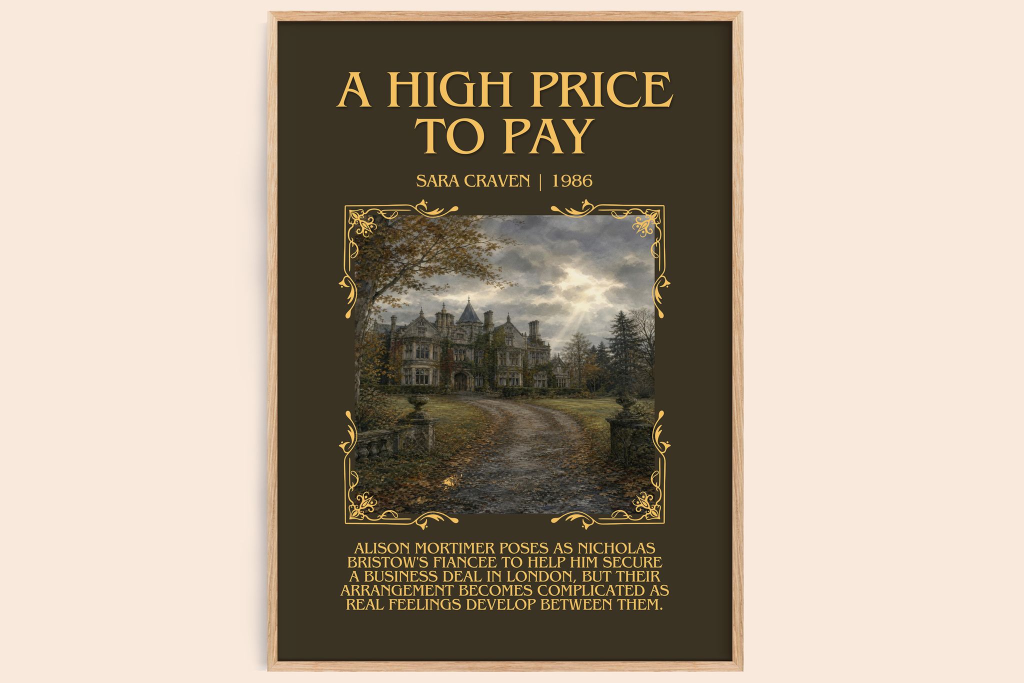A High Price to Pay Minimalist Book Poster by Sara Craven