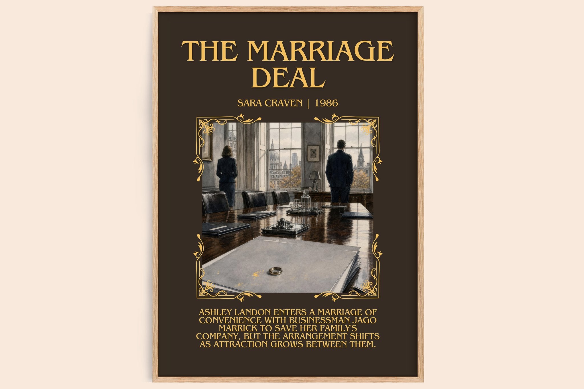 The Marriage Deal Minimalist Book Poster by Sara Craven