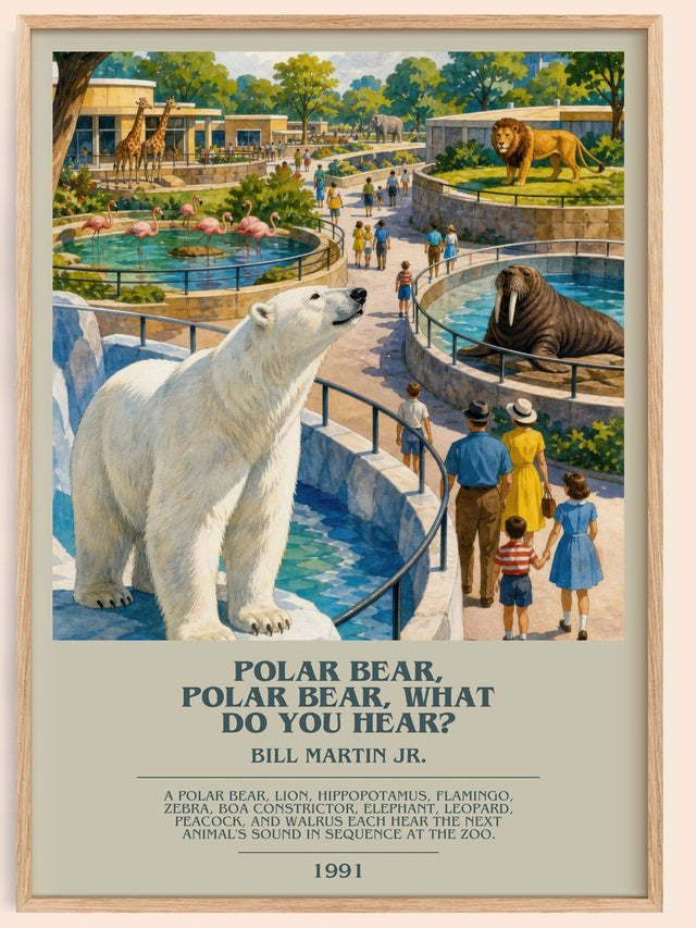 Polar Bear, Polar Bear, What Do You Hear? Bookish Wall Art by B. Jr.