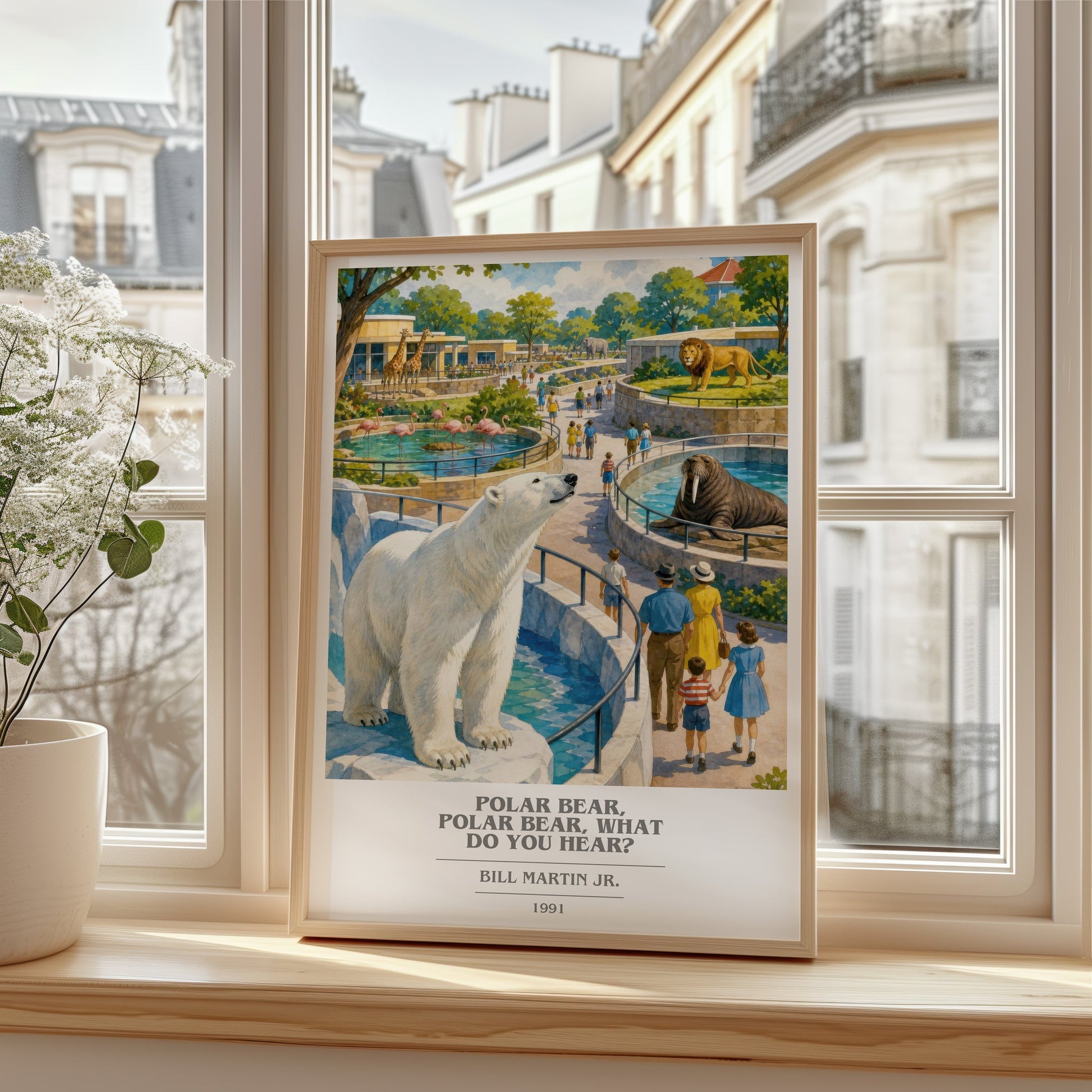 Polar Bear, Polar Bear, What Do You Hear? book cover poster colour and style options – Bill Martin Jr. book art