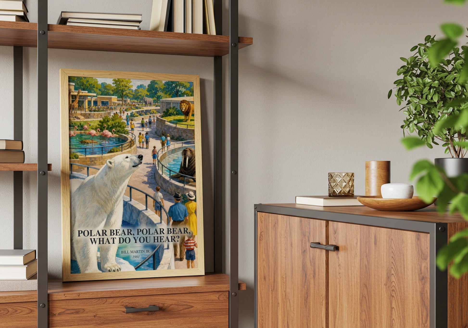Polar Bear, Polar Bear, What Do You Hear? book watercolour illustration paper finish options – matte satin gloss