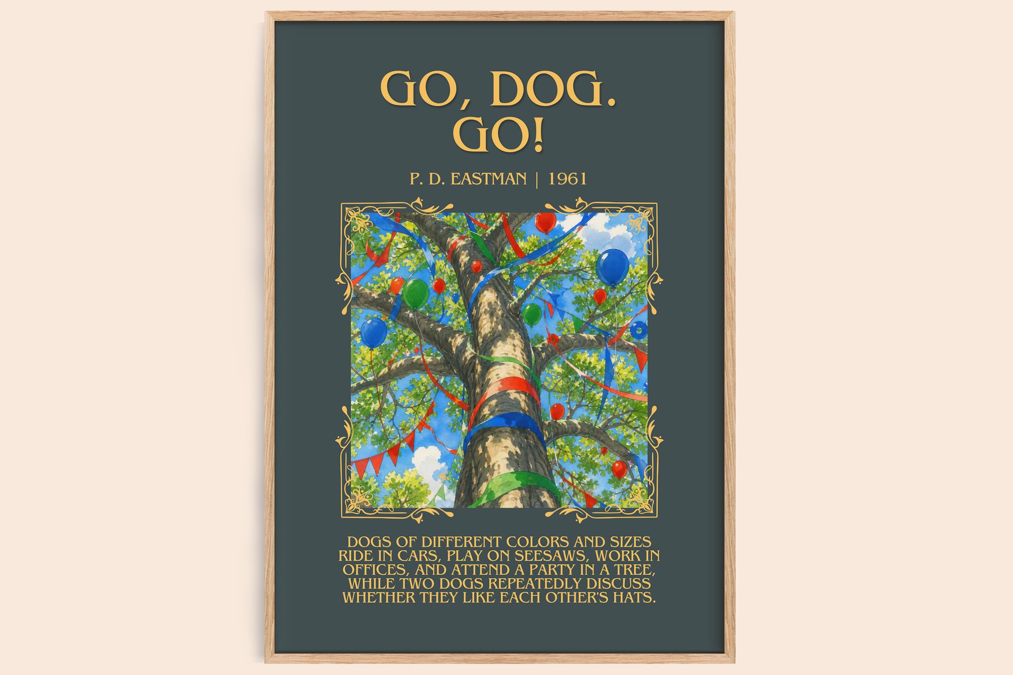 Go, Dog. Go! Minimalist Book Poster by P. D. Eastman
