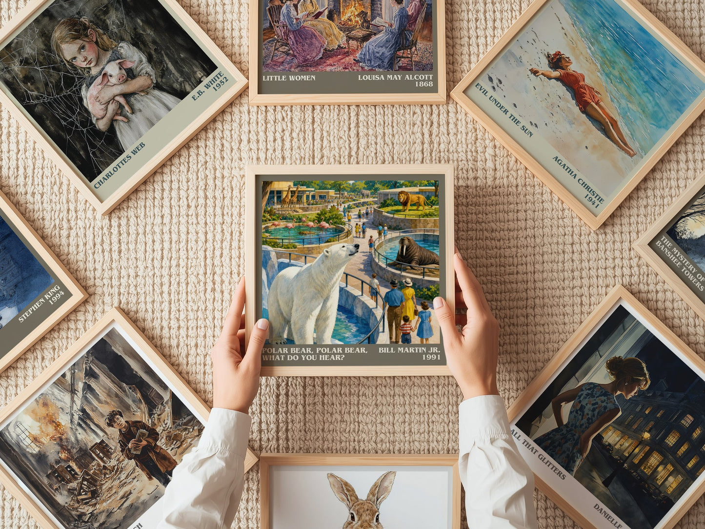 Polar Bear, Polar Bear, What Do You Hear? literary book poster framed on wall – childrens wall art
