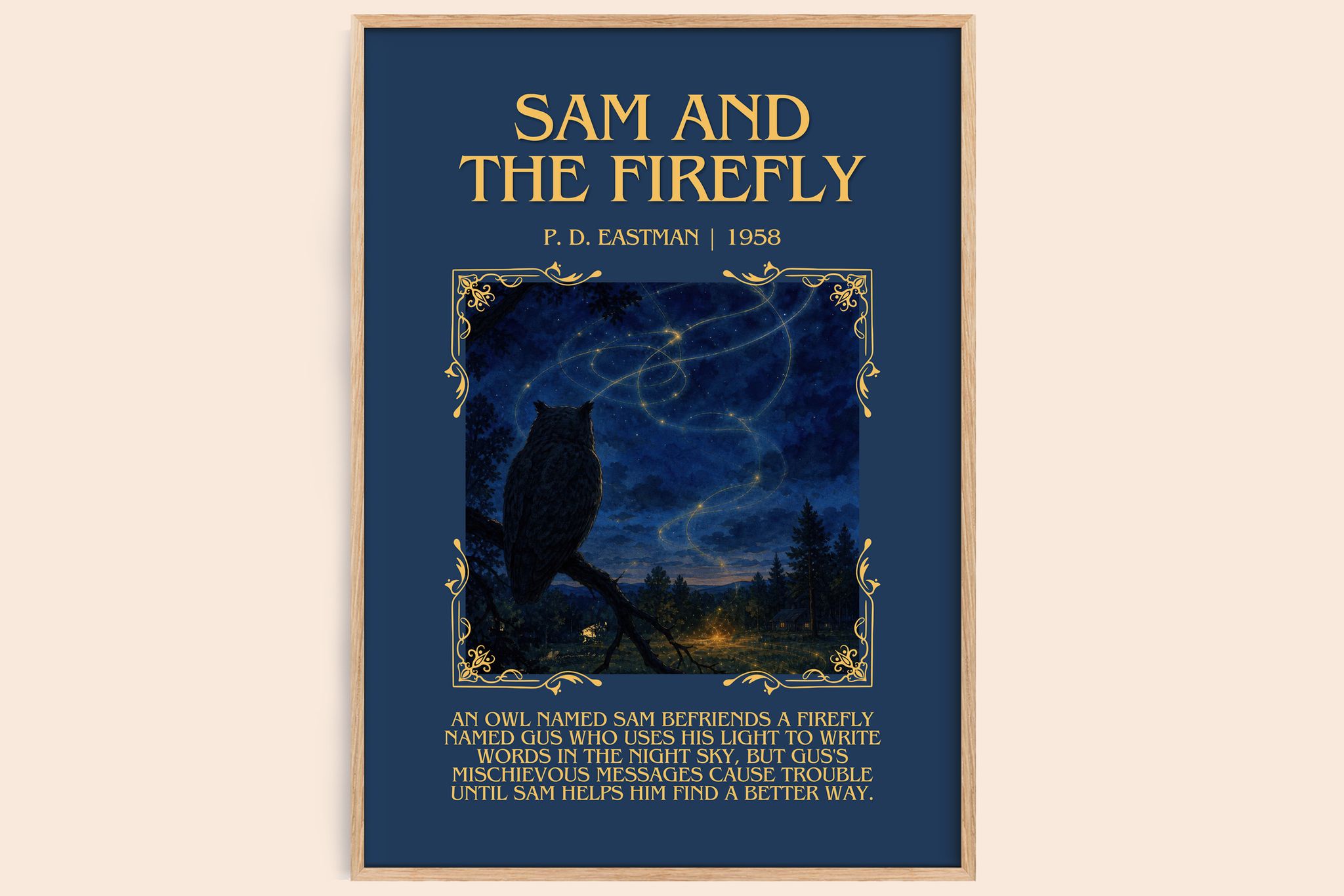 Sam and the Firefly Minimalist Book Poster by P. D. Eastman