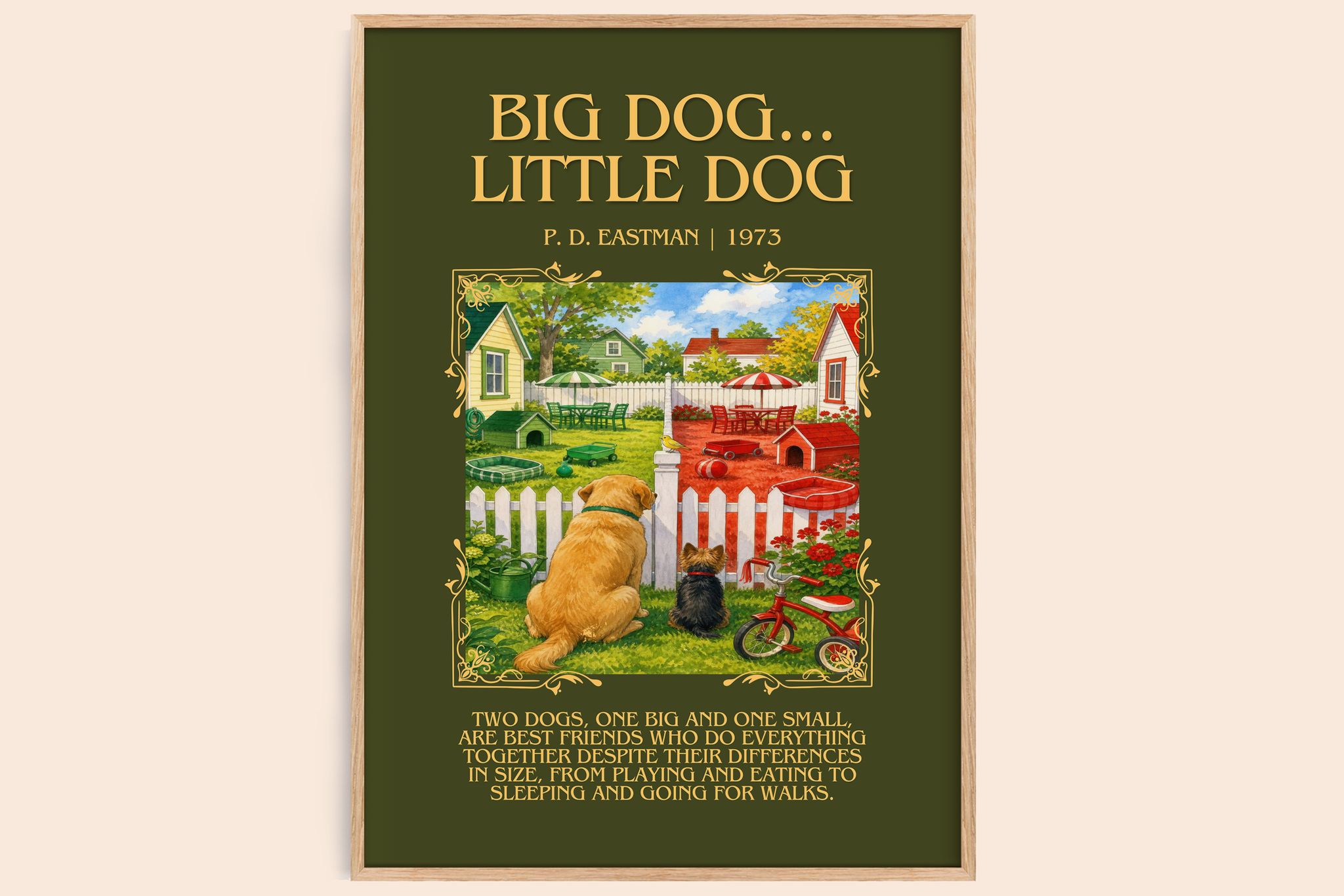 Big Dog... Little Dog Minimalist Book Poster by P. D. Eastman