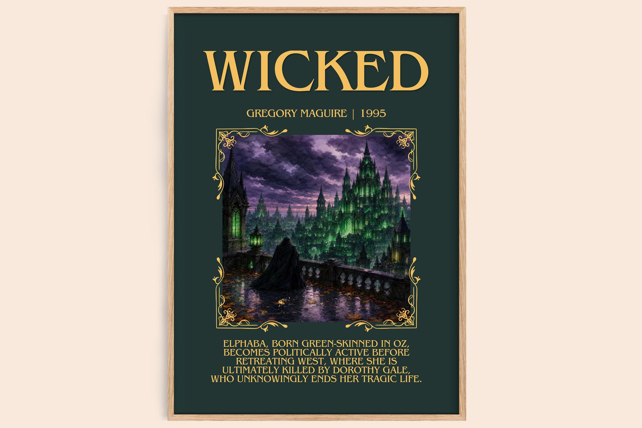 Wicked Minimalist Book Poster by Gregory Maguire