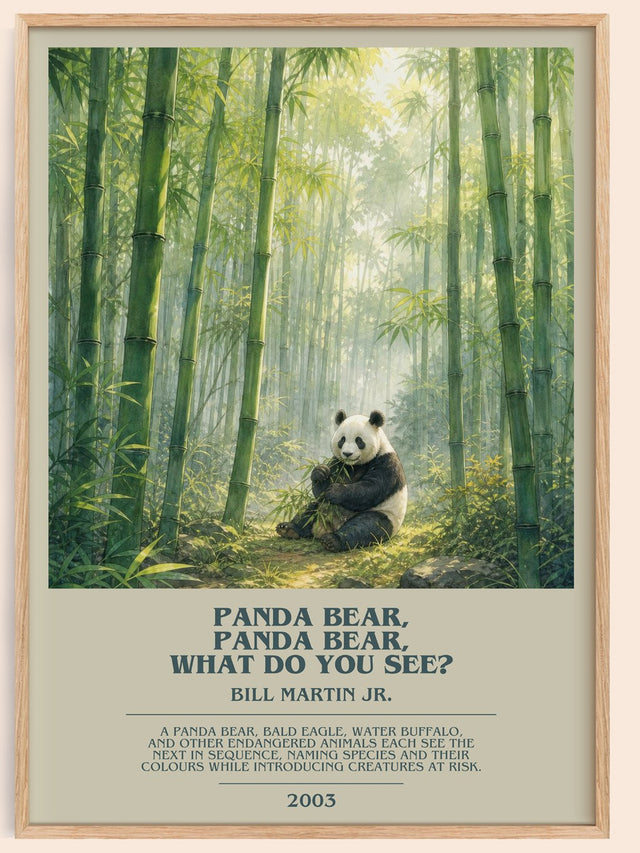 Panda Bear, Panda Bear, What Do You See? Bookish Wall Art by B. Jr.