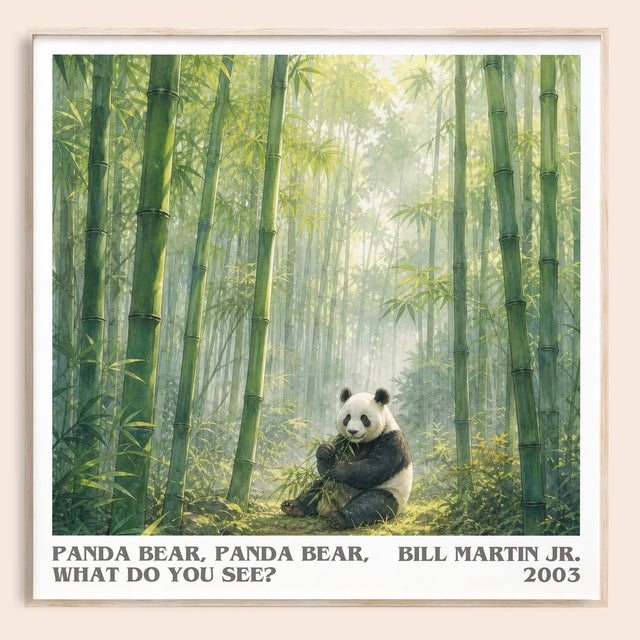 Panda Bear, Panda Bear, What Do You See? Literary Art Print by B. Jr.