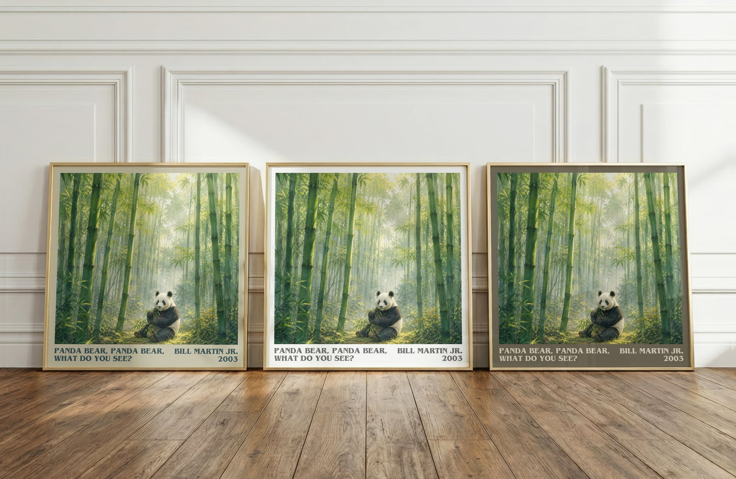 Panda Bear, Panda Bear, What Do You See? literary art print colour and style options – Bill Martin Jr. book art