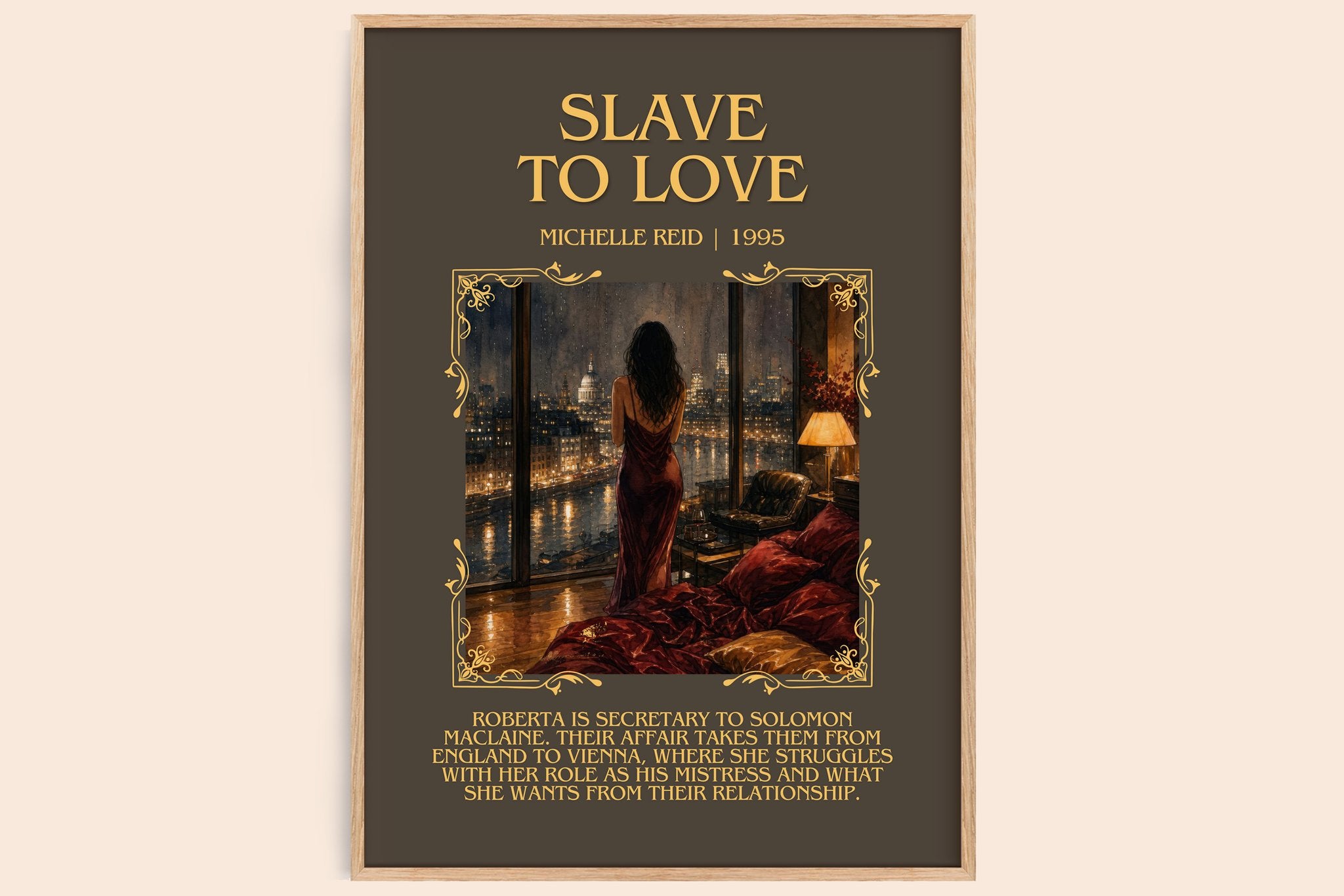 Slave to Love Minimalist Book Poster by Michelle Reid