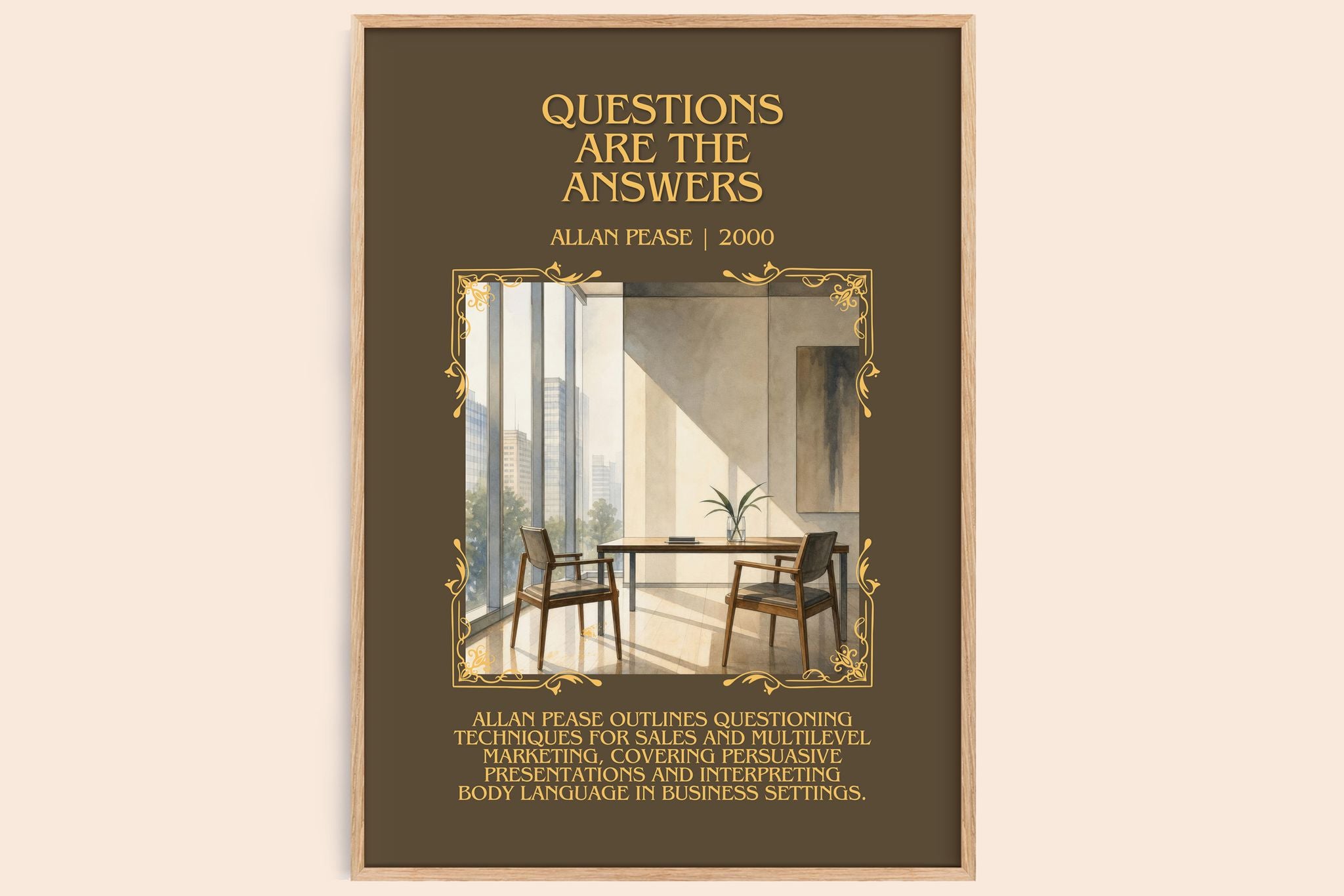 Questions Are the Answers Minimalist Book Poster by Allan Pease