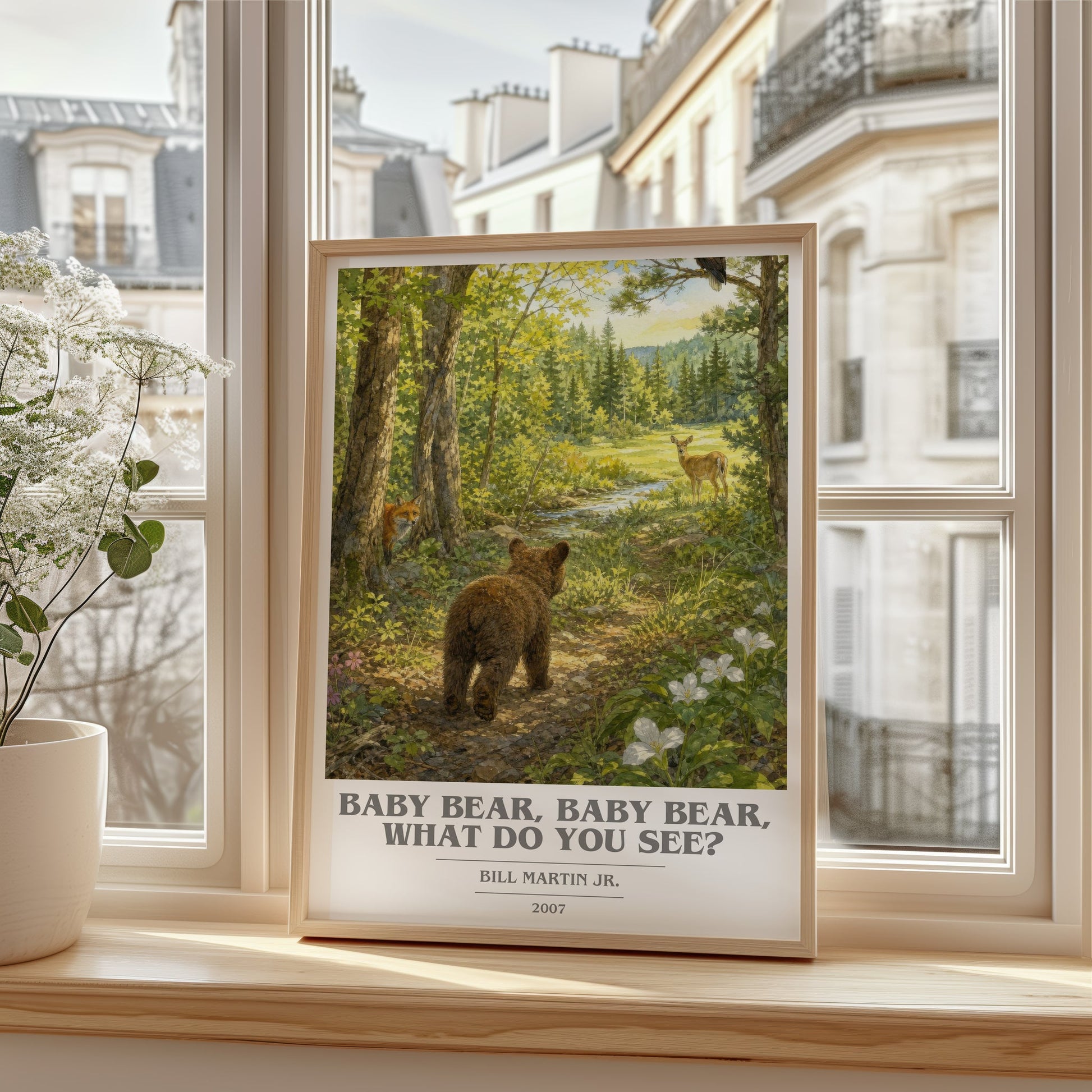 Baby Bear, Baby Bear, What Do You See? book cover poster colour and style options – Bill Martin Jr. book art
