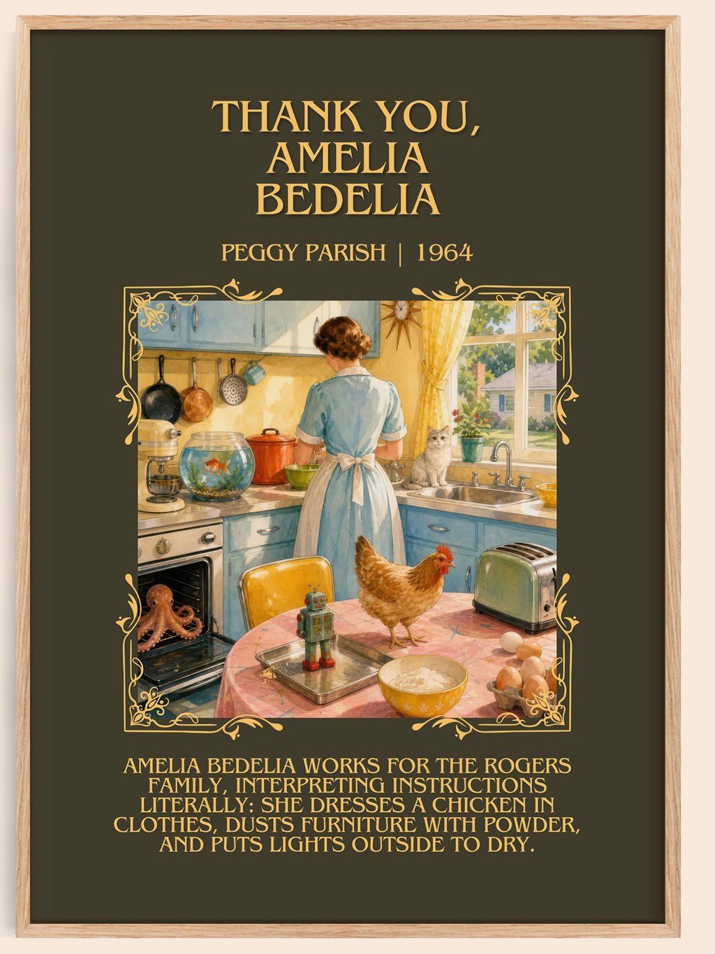 Thank You, Amelia Bedelia Minimalist Book Poster by Peggy Parish – book poster