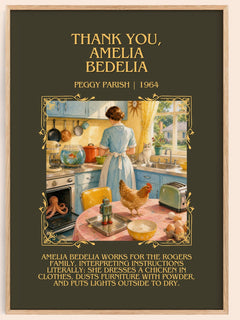 Thank You, Amelia Bedelia Minimalist Book Poster by Peggy Parish – image 1