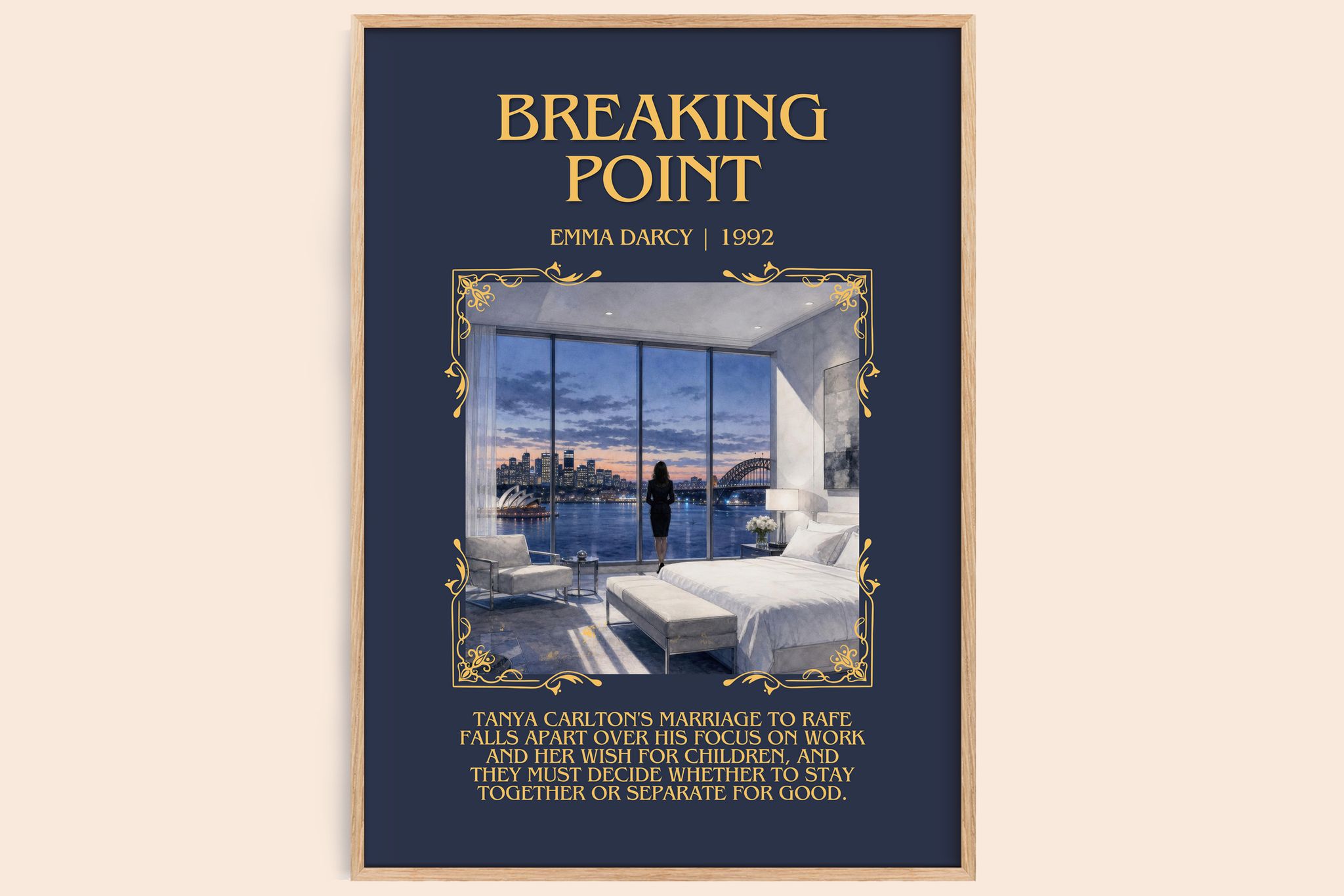 Breaking Point Minimalist Book Poster by Emma Darcy